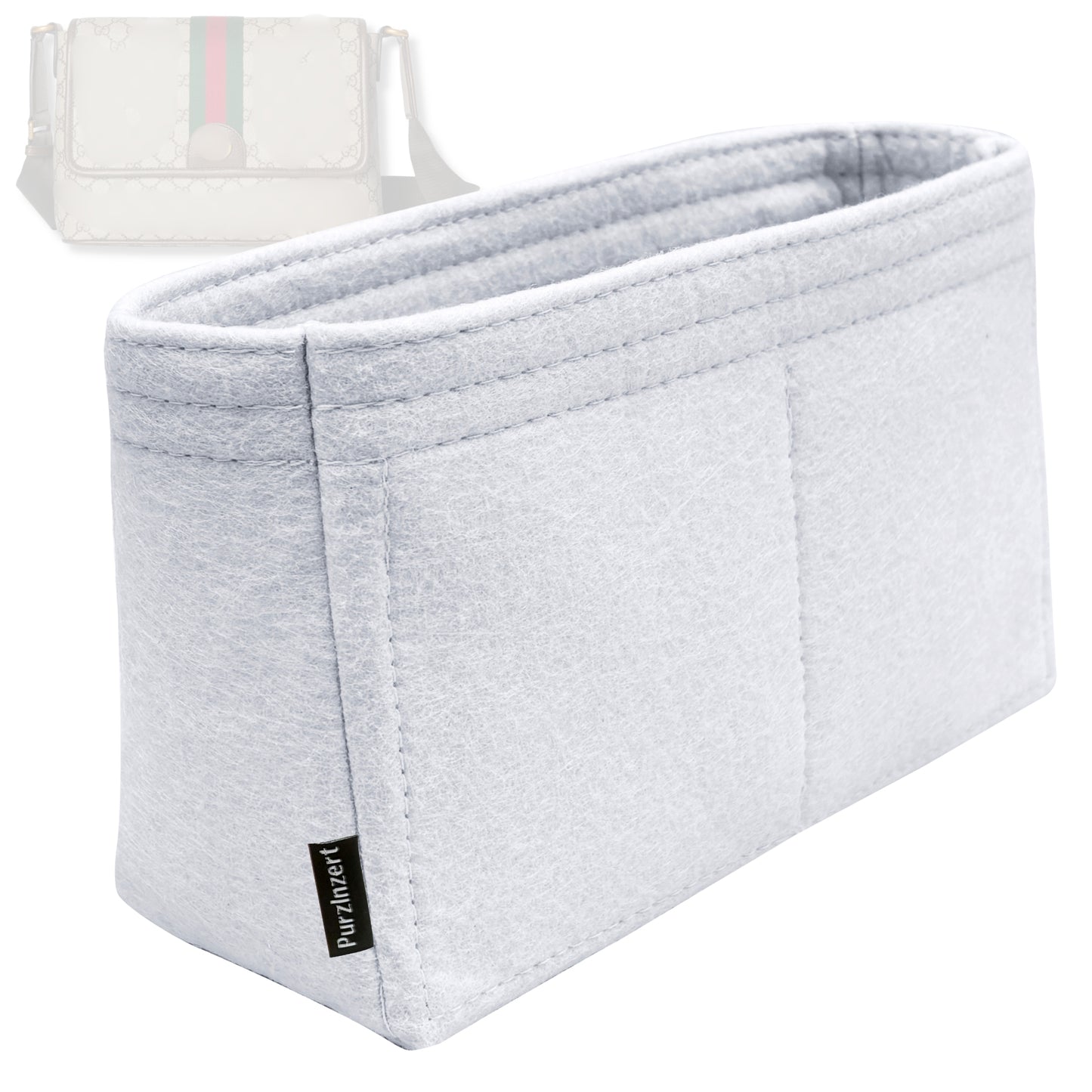 Bag Insert for (Gucci, Medium messenger bag) Organizer Tote Purse Organiser Liner Shaper [Premium Felt Material]