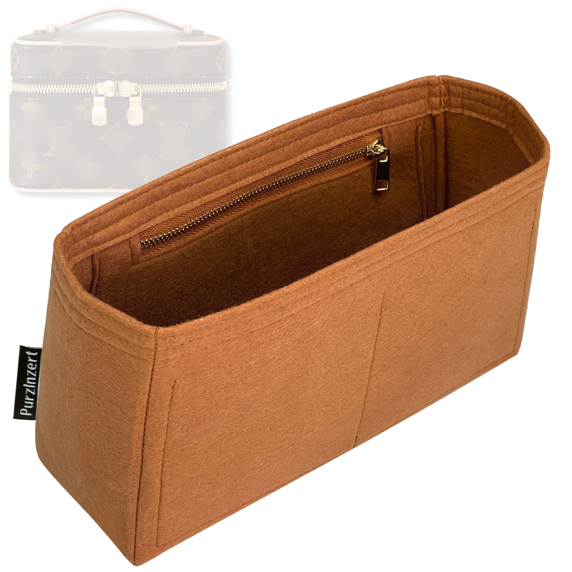 Bag Insert for (LV, Nice Nano) Organizer Tote Purse Organiser Liner Shaper [Premium Felt Material]