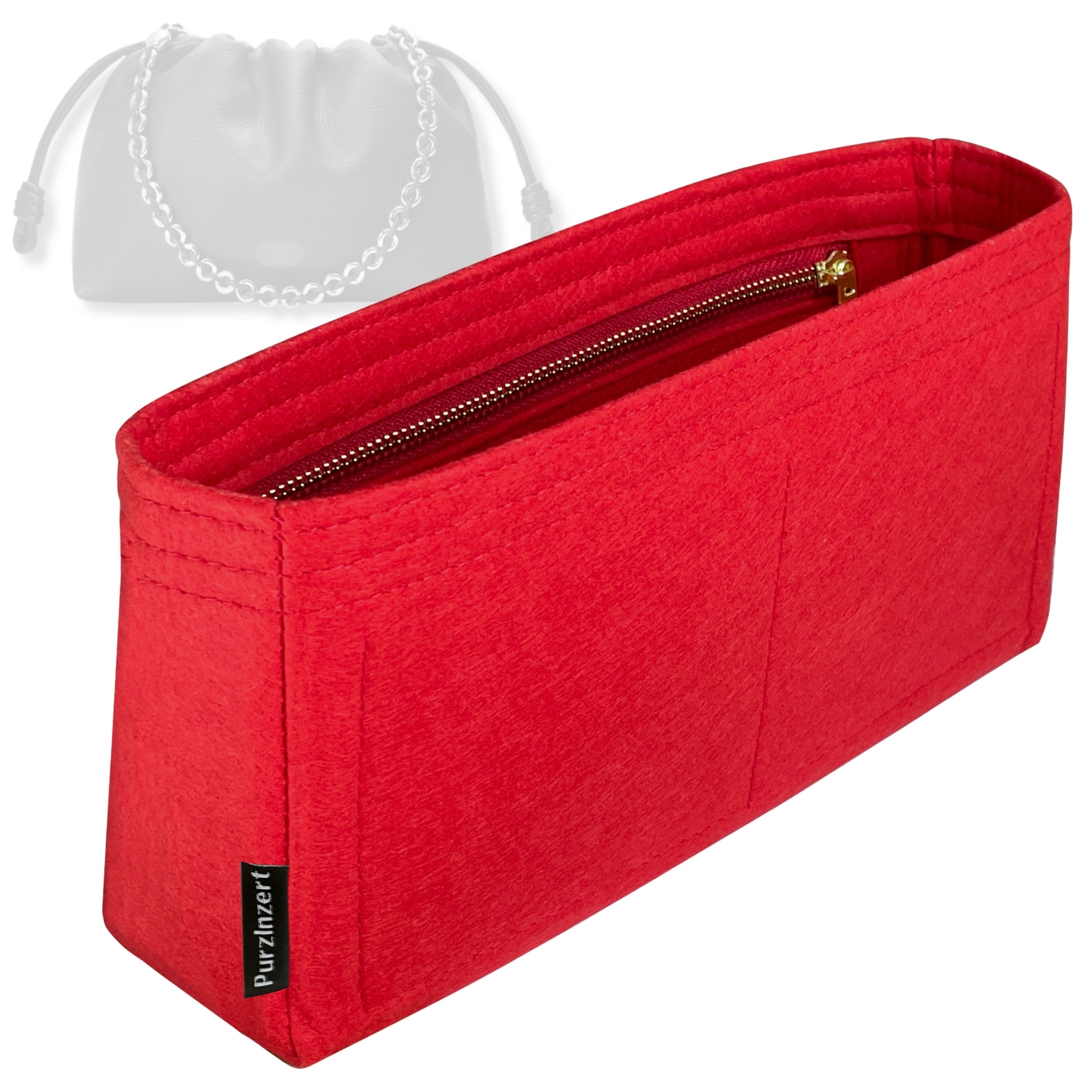 Bag Insert for (Loewe, Medium Flamenco Purse) Organizer Tote Purse Organiser Liner Shaper [Premium Felt Material]