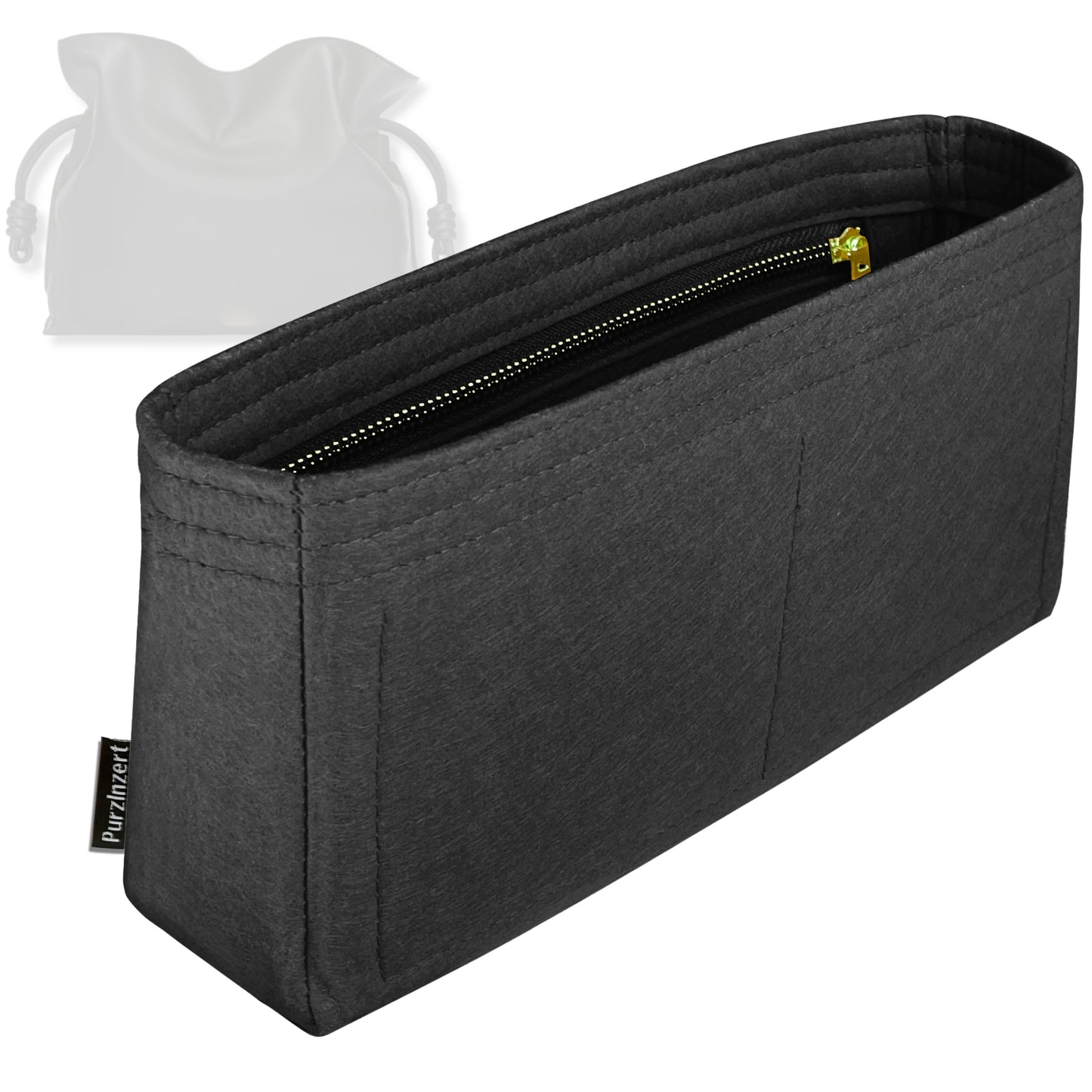 Bag Insert for (Loewe, Mini Flamenco Clutch) Organizer Tote Purse Organiser Liner Shaper [Premium Felt Material]