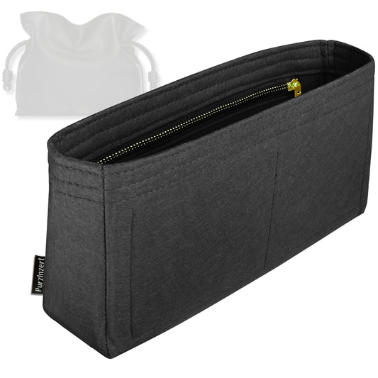 Bag Insert for (Loewe, Mini Flamenco Clutch) Organizer Tote Purse Organiser Liner Shaper [Premium Felt Material]