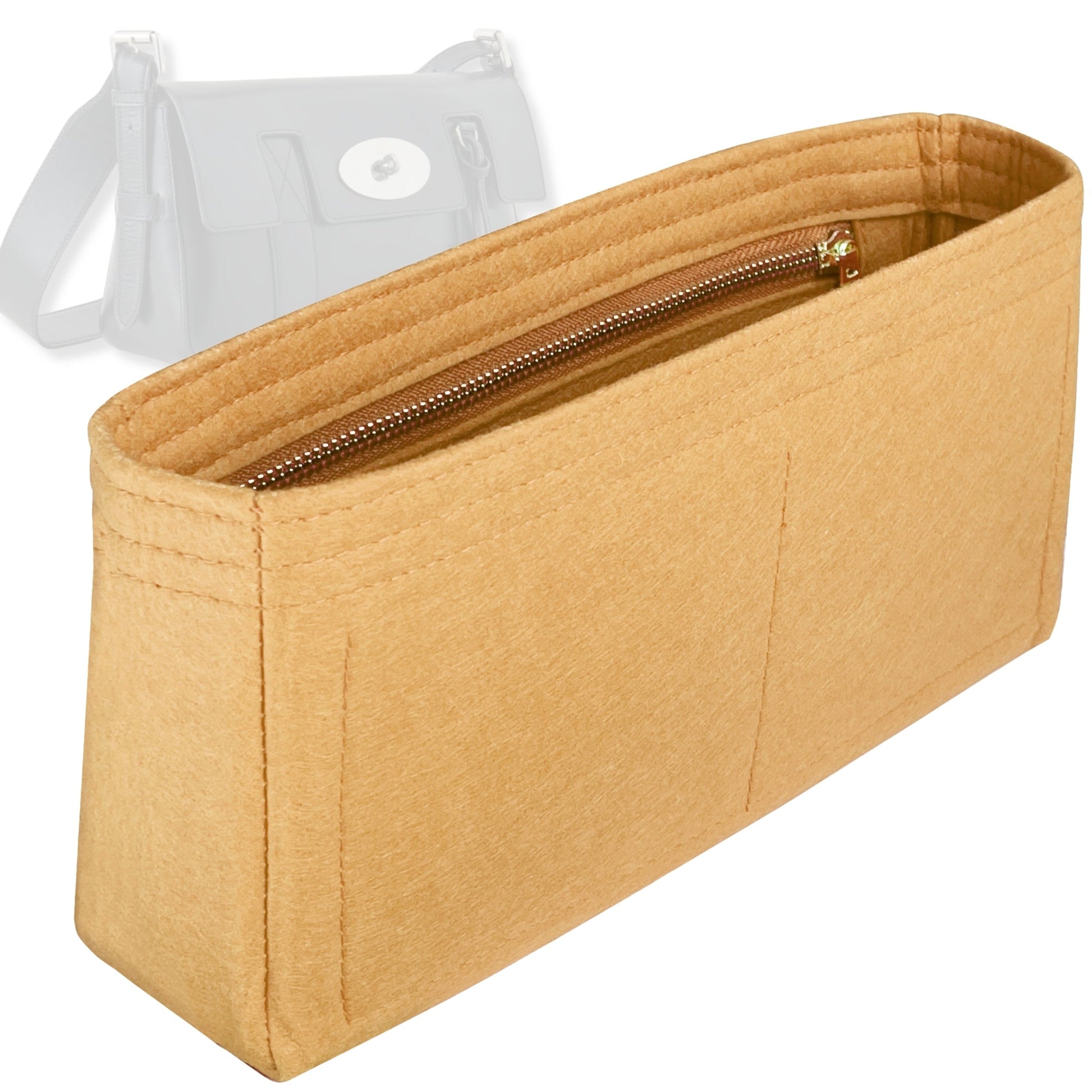 Bag Insert for (Mulberry, East West Bayswater Shoulder) Organizer Tote Purse Organiser Liner Shaper [Premium Felt Material]