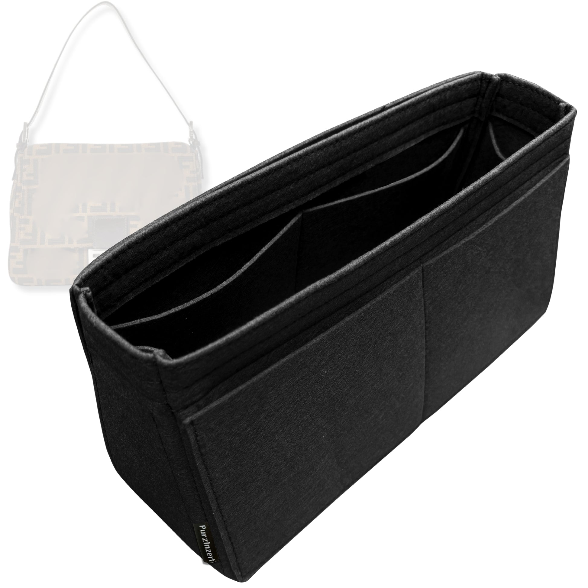 Bag Insert for (Fendi, Baguette Mama) Organizer Tote Purse Organiser Liner Shaper [Premium Felt Material]