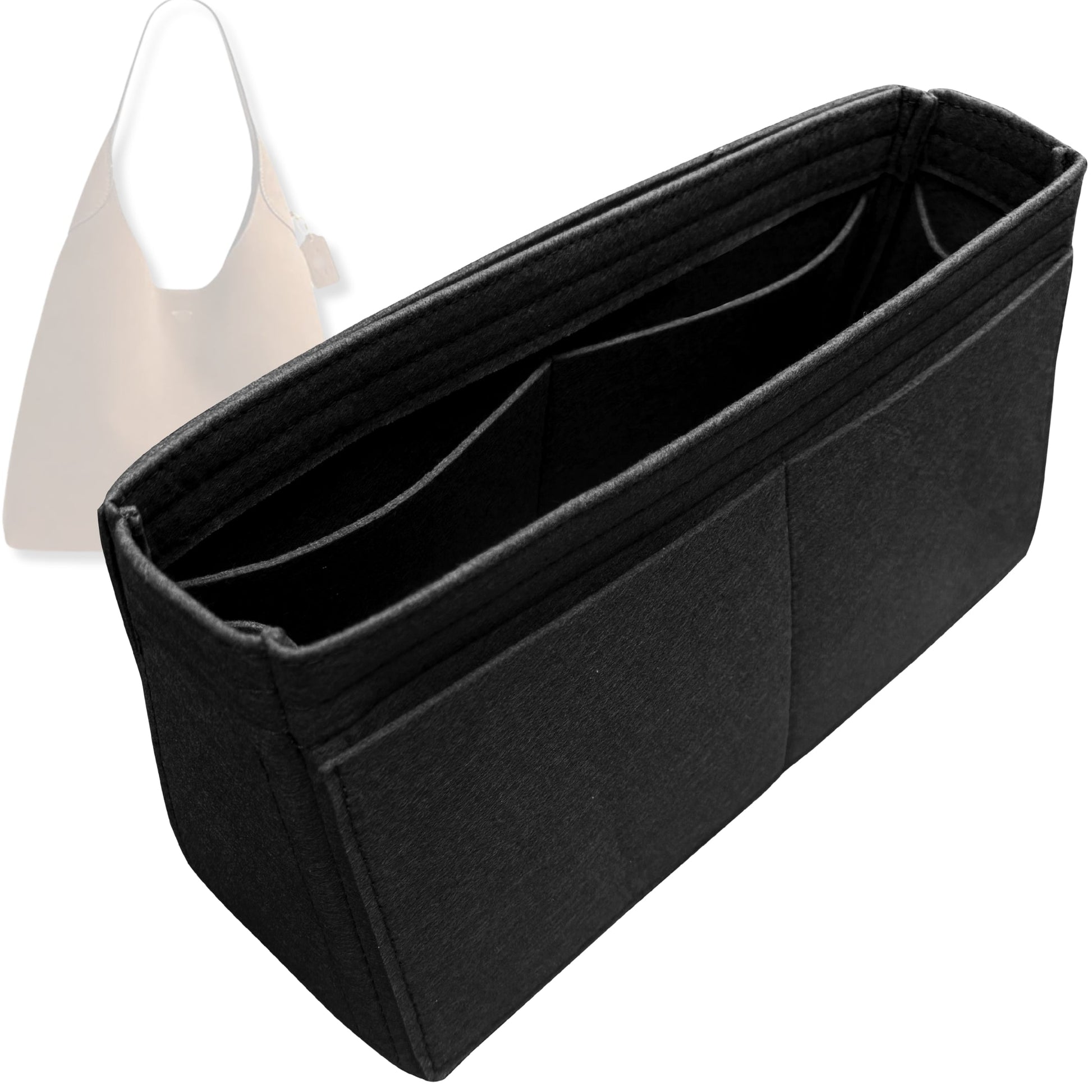 Bag Insert for (Coach, BROOKLYN SHOULDER BAG 28) Organizer Tote Purse Organiser Liner Shaper [Premium Felt Material]