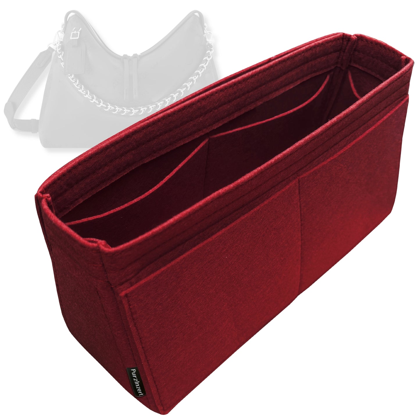 Bag Insert for (LV, Hand It All MM) Organizer Tote Purse Organiser Liner Shaper [Premium Felt Material]
