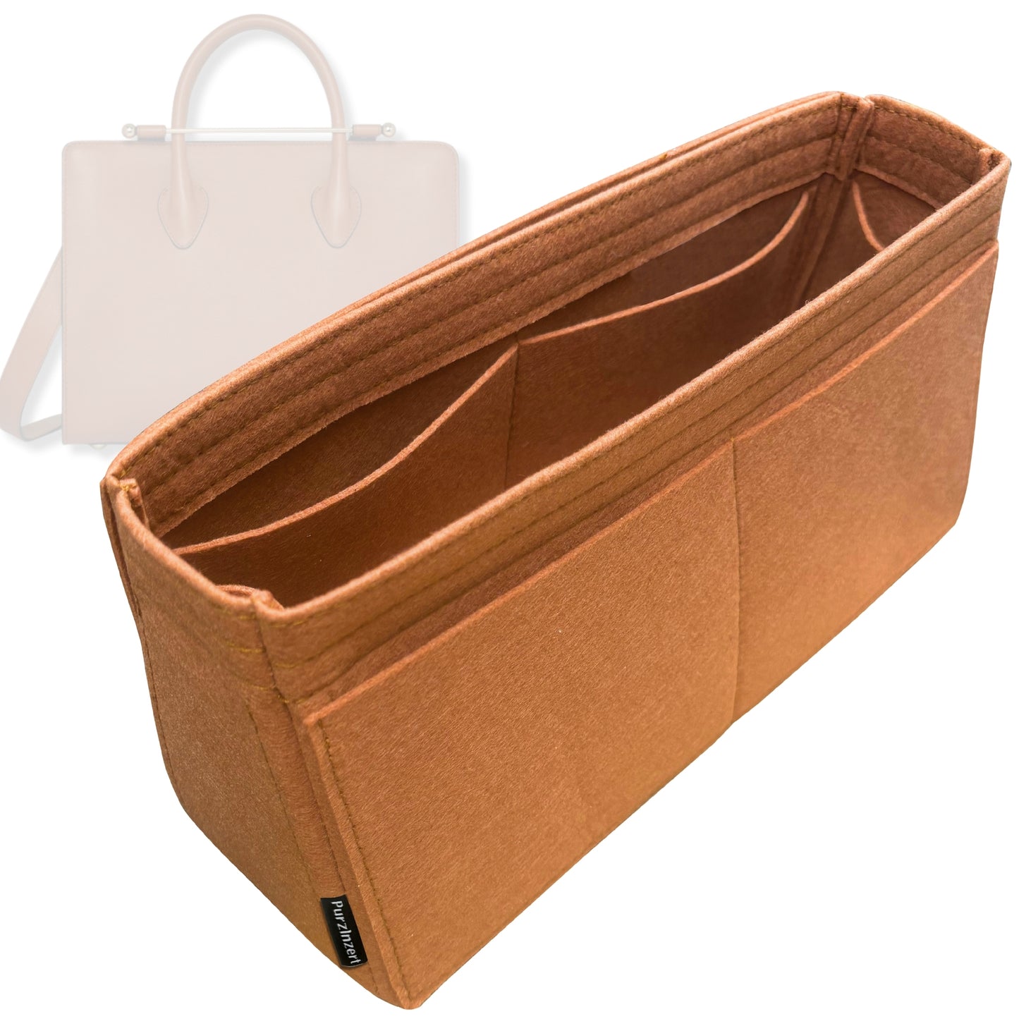 Bag Insert for (Strathberry, Large Tote) Organizer Tote Purse Organiser Liner Shaper [Premium Felt Material]