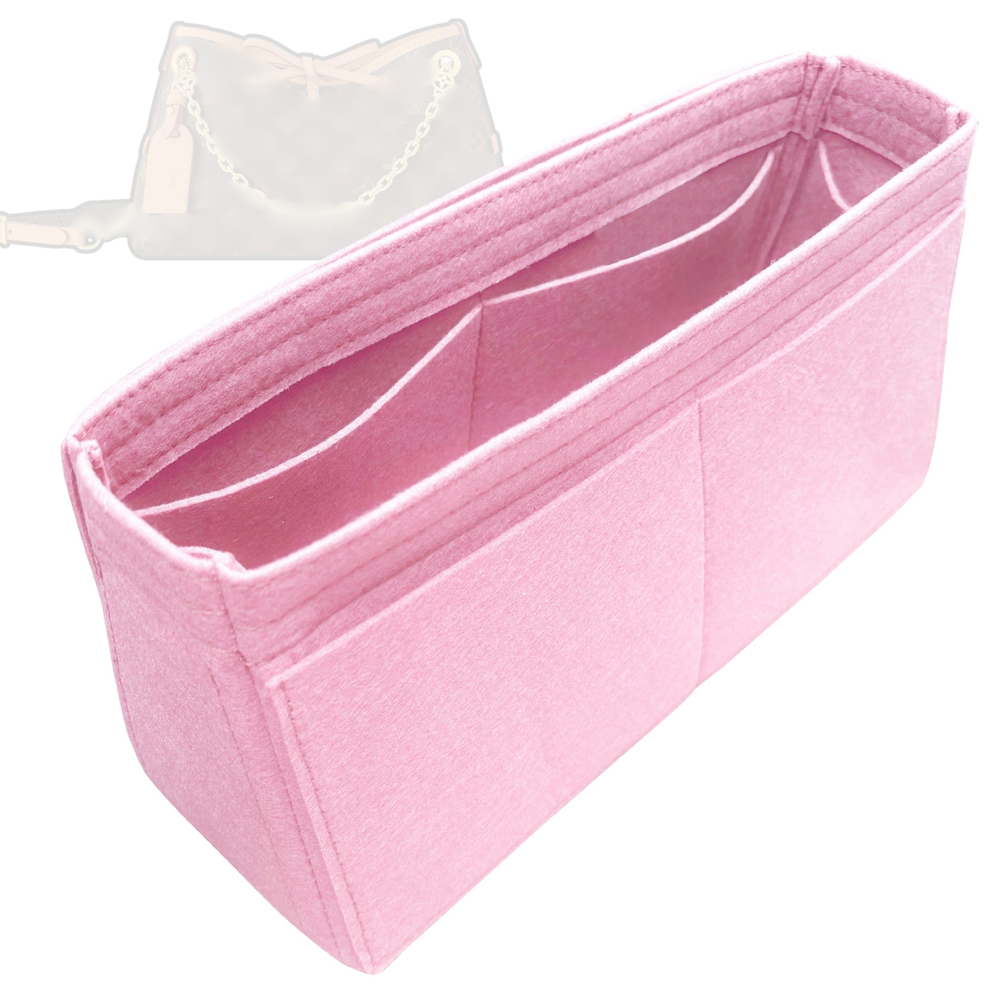 Bag Insert for (LV, CarryAll BB) Organizer Tote Purse Organiser Liner Shaper [Premium Felt Material]