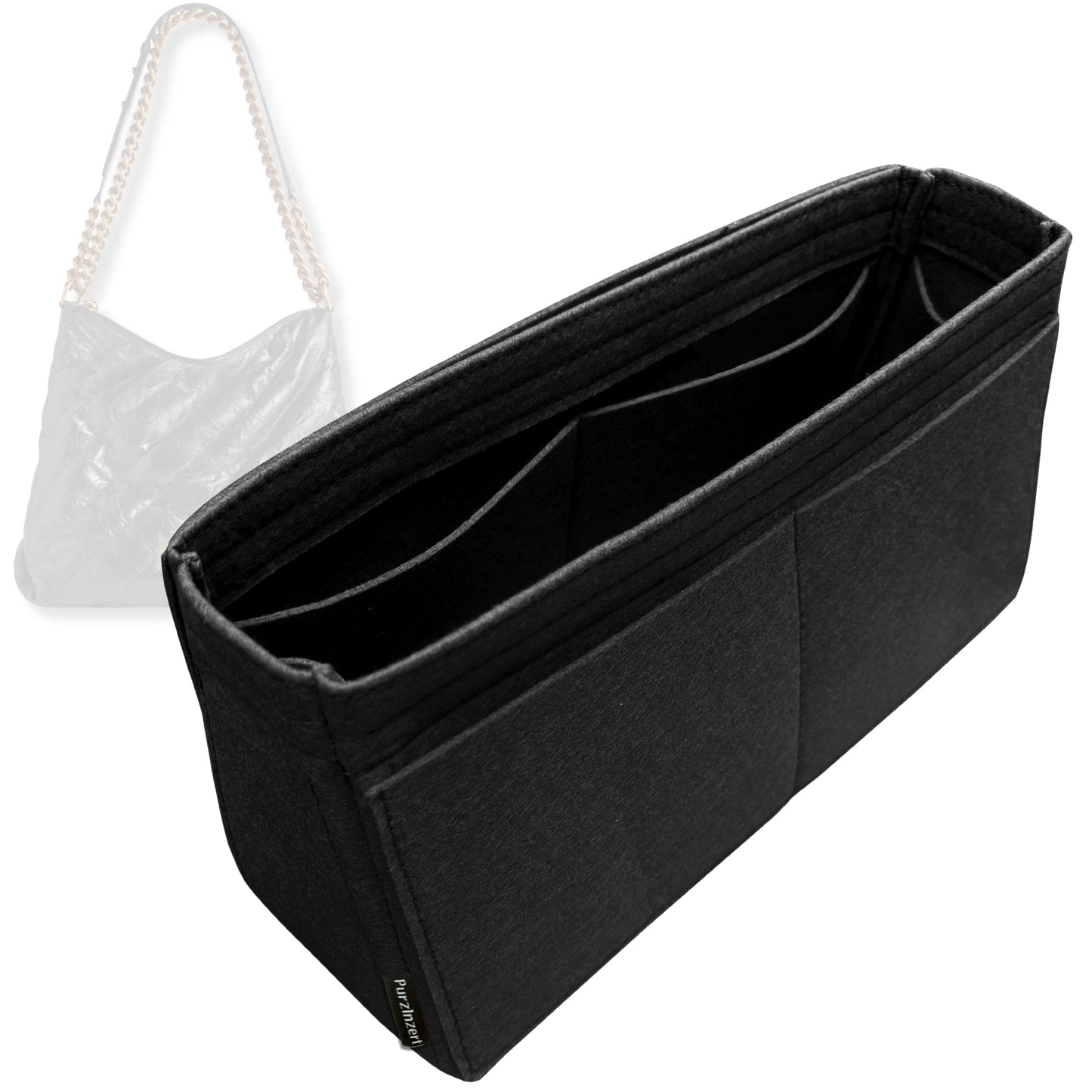 Bag Insert for (Balenciaga, Crush Hobo Bag Medium) Organizer Tote Purse Organiser Liner Shaper [Premium Felt Material]