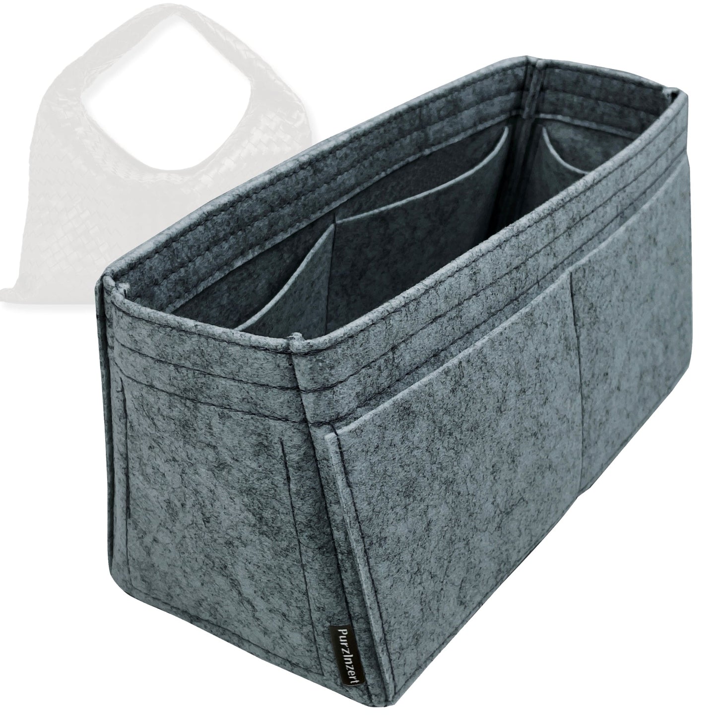 Bag Insert for (Bottega Veneta, BV Hop Large) Organizer Tote Purse Organiser Liner Shaper [Premium Felt Material]