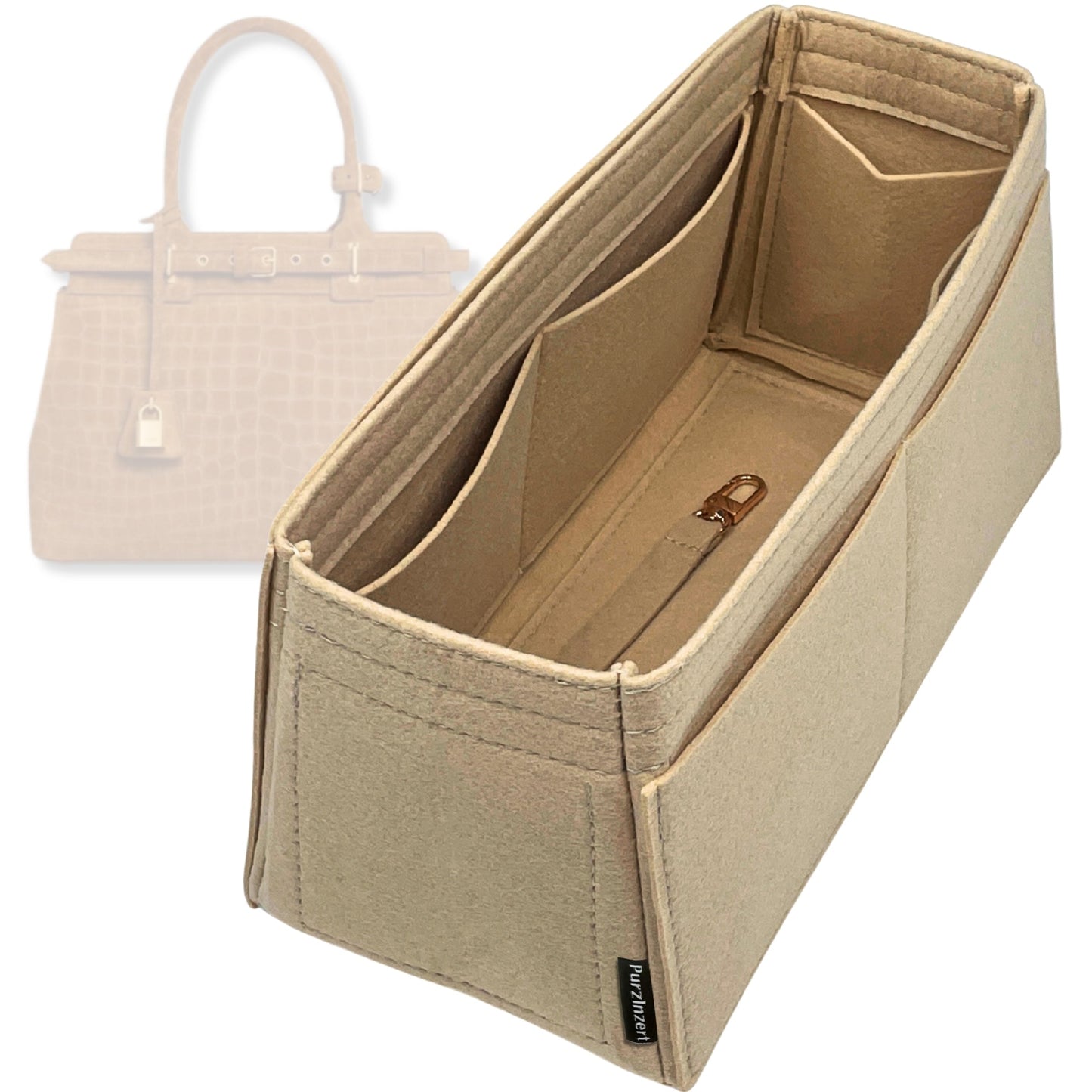 Bag Insert for (Celine, Teen Conti Bag) Organizer Tote Purse Organiser Liner Shaper [Premium Felt Material]