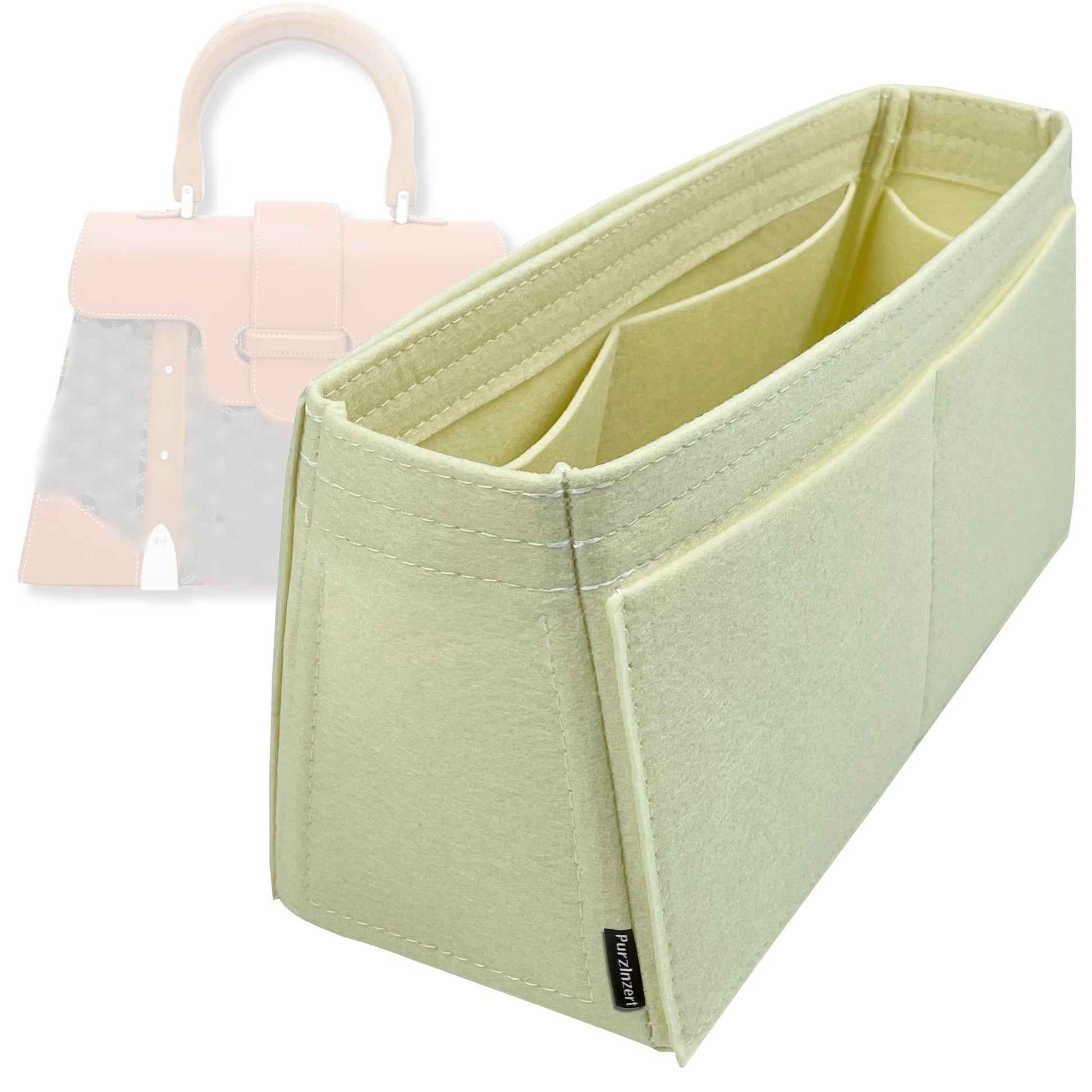 Bag Insert for (Goyard, Saigon MM) Organizer Tote Purse Organiser Liner Shaper [Premium Felt Material]