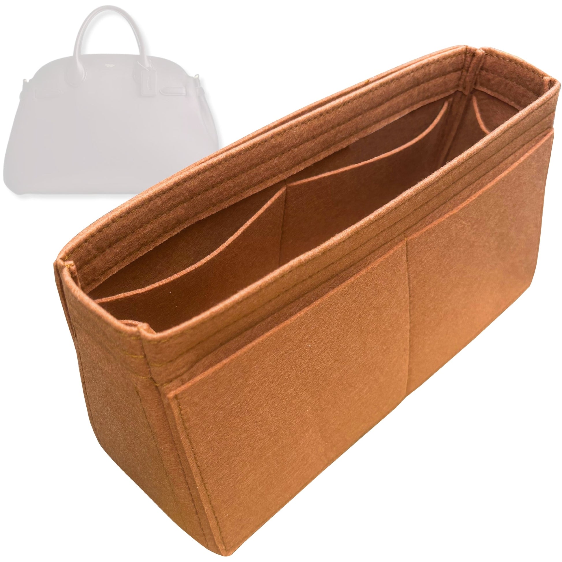 Bag Insert for (Coach, Soft Empire Carryall 28) Organizer Tote Purse Organiser Liner Shaper [Premium Felt Material]