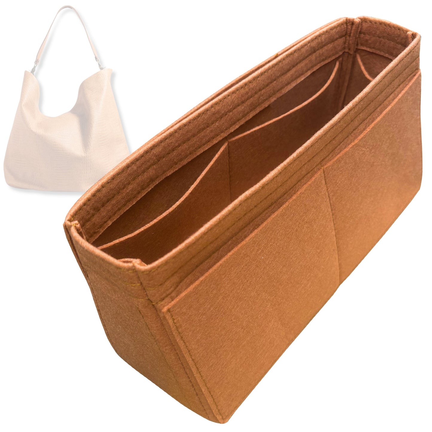 Bag Insert for (Parker Thatch, XL Jane - Slouch Bag) Organizer Tote Purse Organiser Liner Shaper [Premium Felt Material]