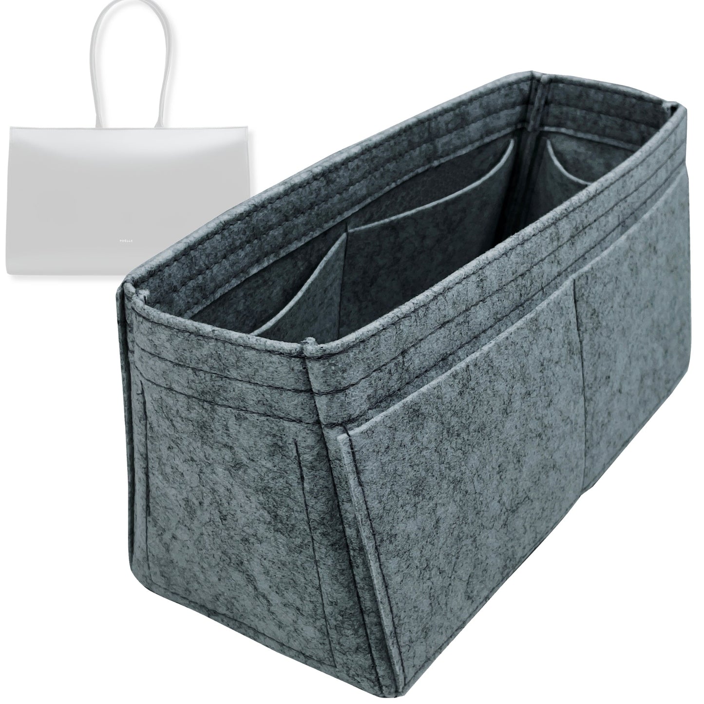 Bag Insert for (Poelle Atelier, Medium Carolyn Tote Bag) Organizer Tote Purse Organiser Liner Shaper [Premium Felt Material]