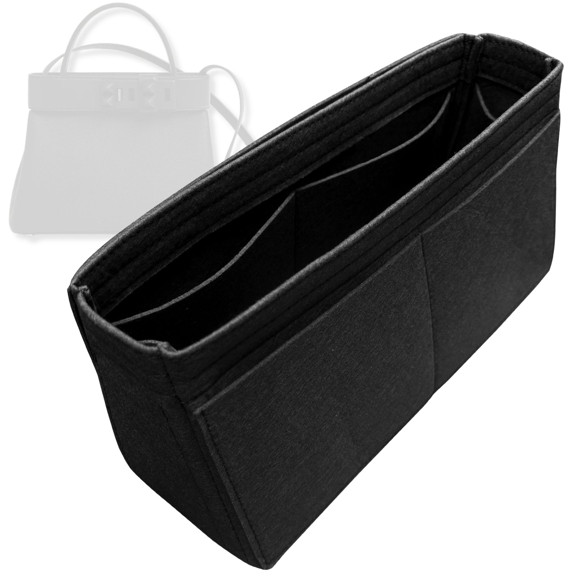 Bag Insert for (Hermes, Medor Bag) Organizer Tote Purse Organiser Liner Shaper [Premium Felt Material]