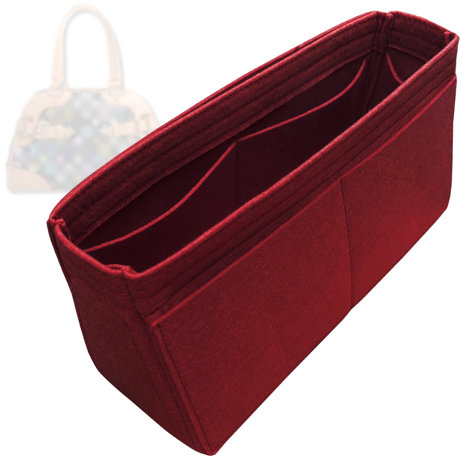 Bag Insert for (LV, Multicolore Claudia Bag) Organizer Tote Purse Organiser Liner Shaper [Premium Felt Material]
