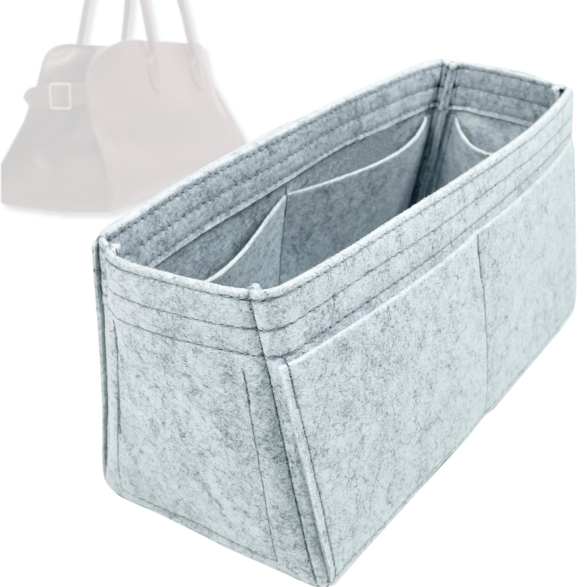 Bag Insert for (The Row, East West Margaux Bag) Organizer Tote Purse Organiser Liner Shaper [Premium Felt Material]