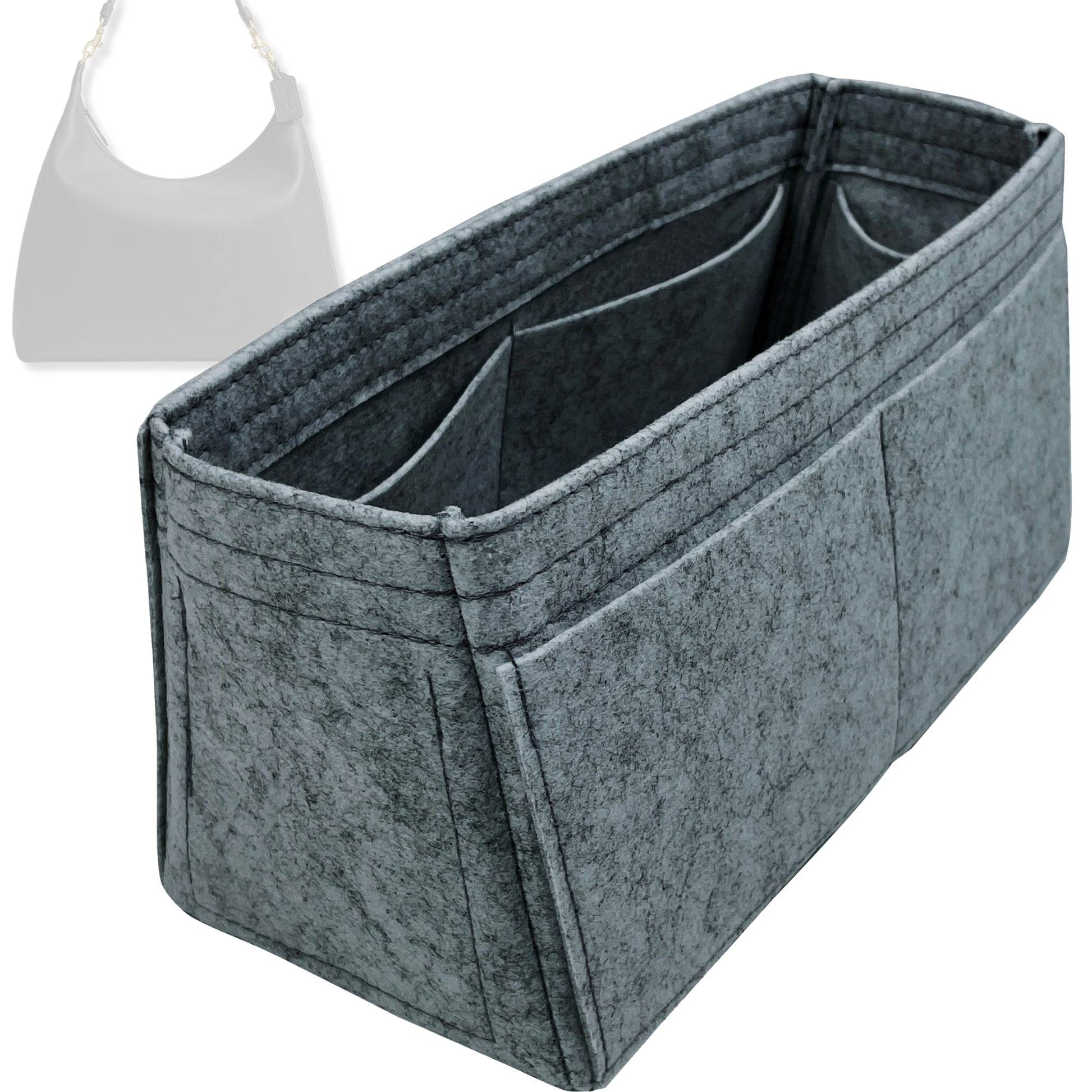 Bag Insert for (Coach, Juliet Shoulder Bag 38) Organizer Tote Purse Organiser Liner Shaper [Premium Felt Material]