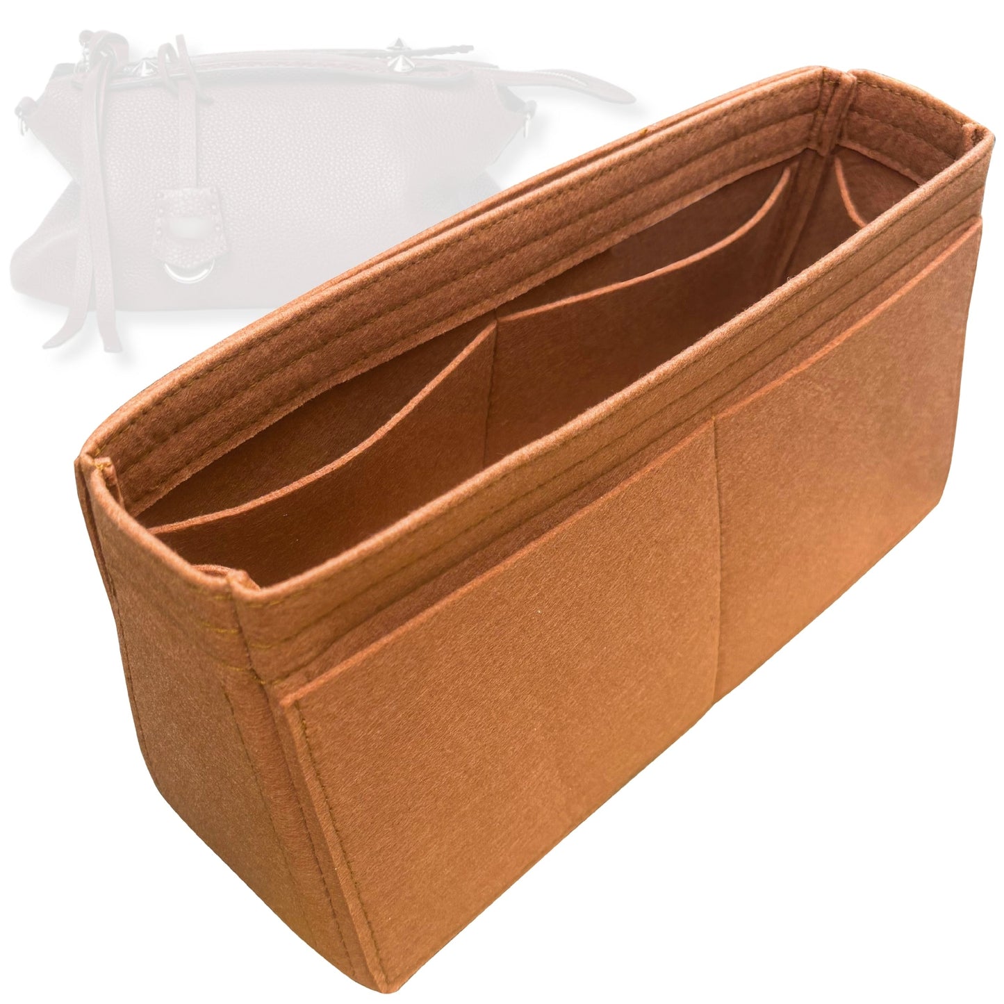 Bag Insert for (Fendi, By The Way Selleria Medium) Organizer Tote Purse Organiser Liner Shaper [Premium Felt Material]