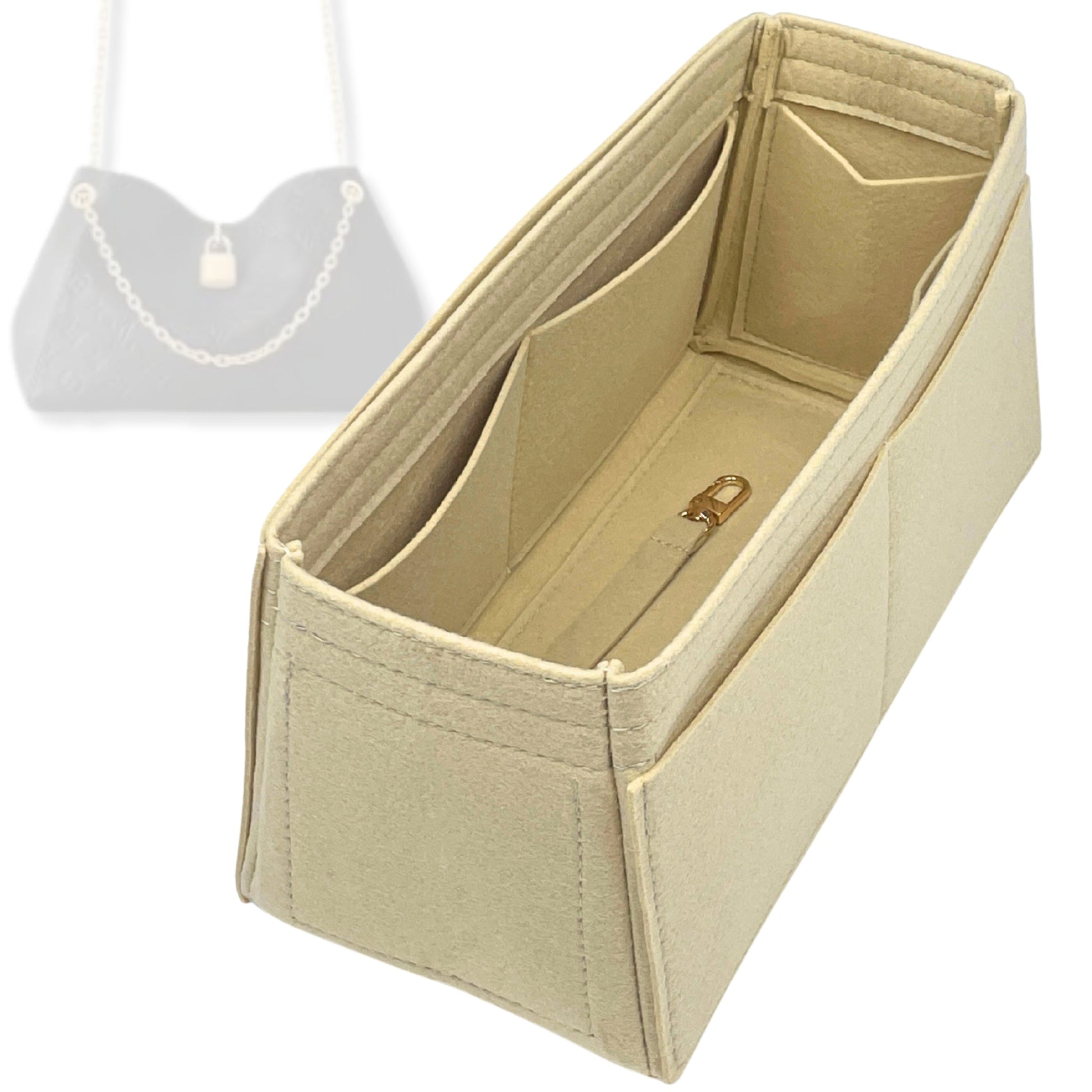 Bag Insert for (LV, Anytime PM) Organizer Tote Purse Organiser Liner Shaper [Premium Felt Material]