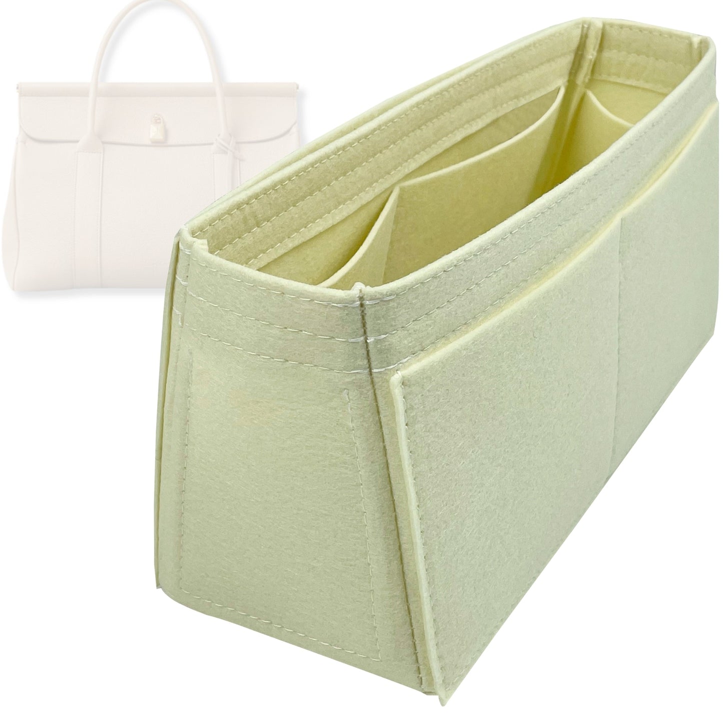 Bag Insert for (Loro Piana, Loom bag L32) Organizer Tote Purse Organiser Liner Shaper [Premium Felt Material]