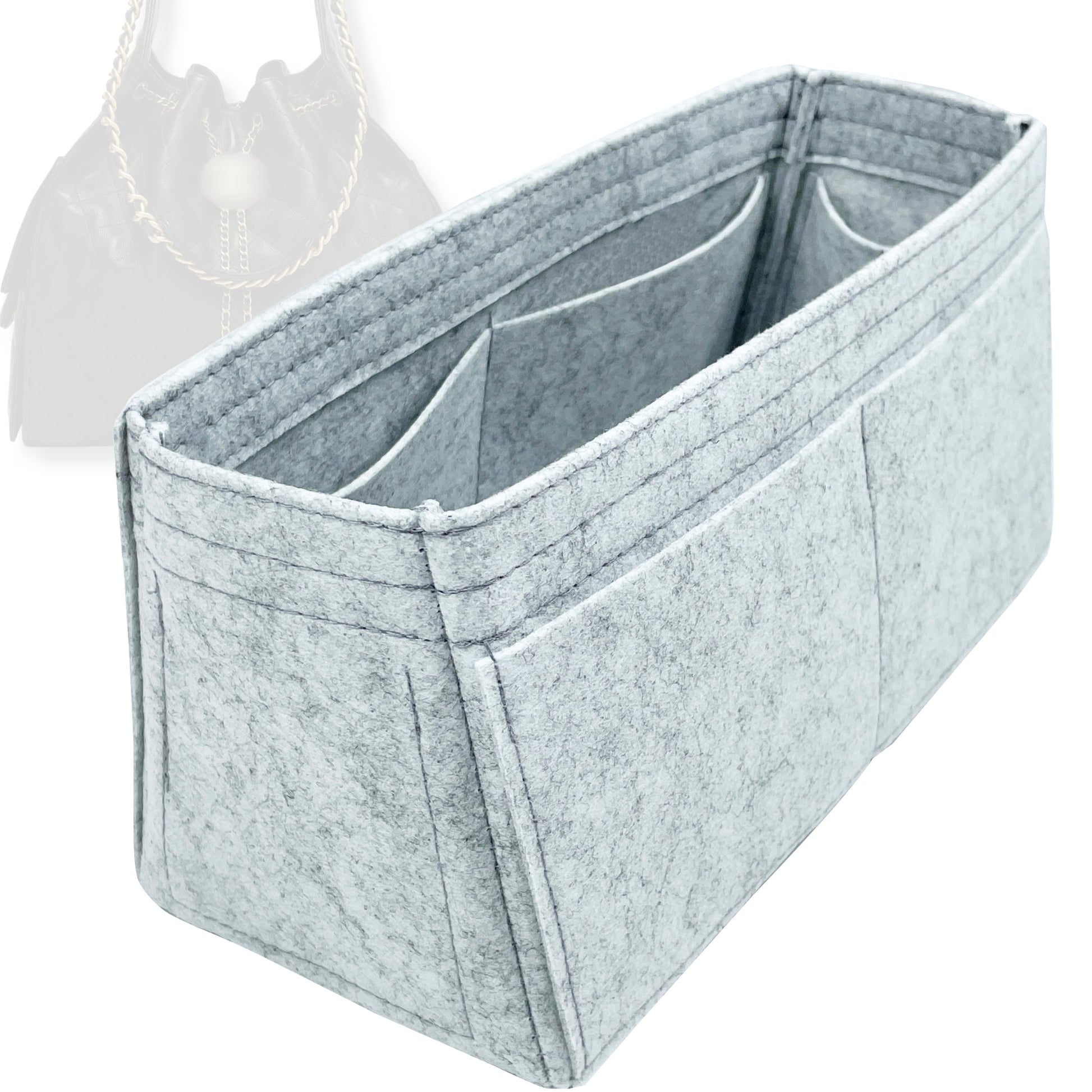 Bag Insert for (Chanel, 25 Large Handbag) Organizer Tote Purse Organiser Liner Shaper [Premium Felt Material]