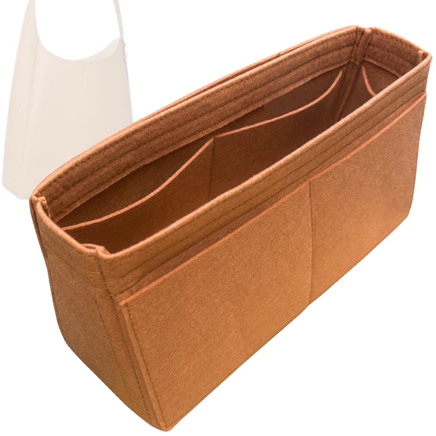 Bag Insert for (Tory Burch, Romy Hobo Bag) Organizer Tote Purse Organiser Liner Shaper [Premium Felt Material]