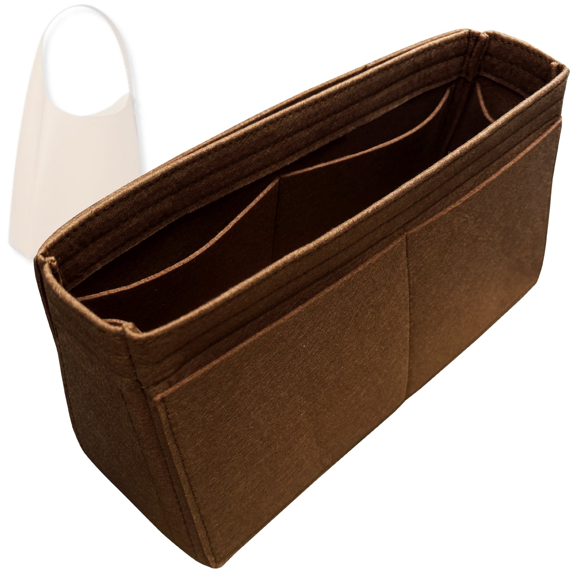 Bag Insert for (Tory Burch, Small Romy Hobo Bag) Organizer Tote Purse Organiser Liner Shaper [Premium Felt Material]