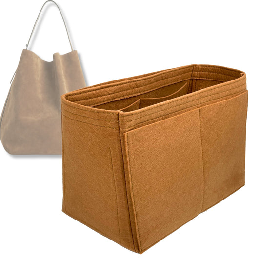Bag Insert for (Toteme, Belted suede tote) Organizer Tote Purse Organiser Liner Shaper [Premium Felt Material]