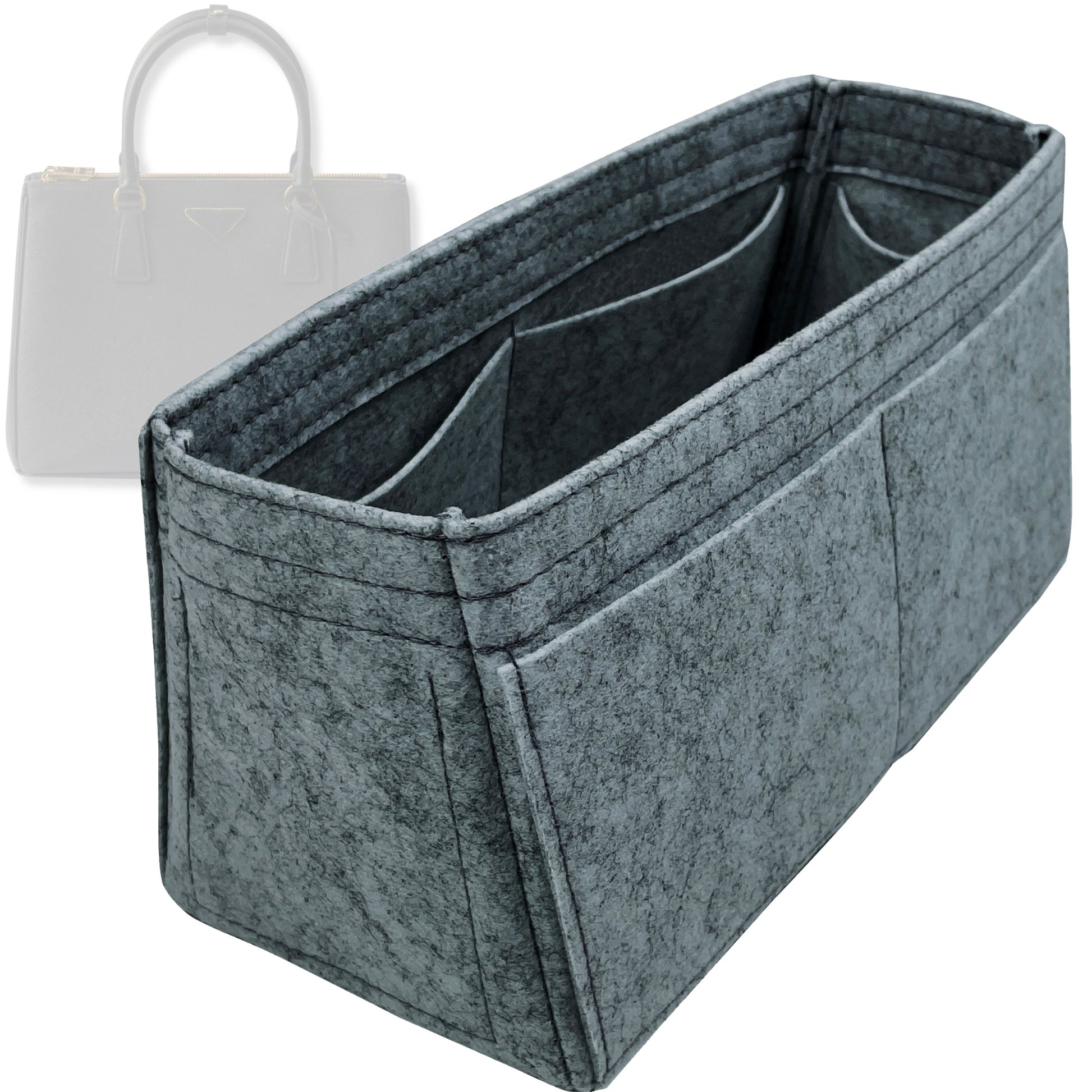 Bag Insert for (Prada, Galleria Small) Organizer Tote Purse Organiser Liner Shaper [Premium Felt Material]