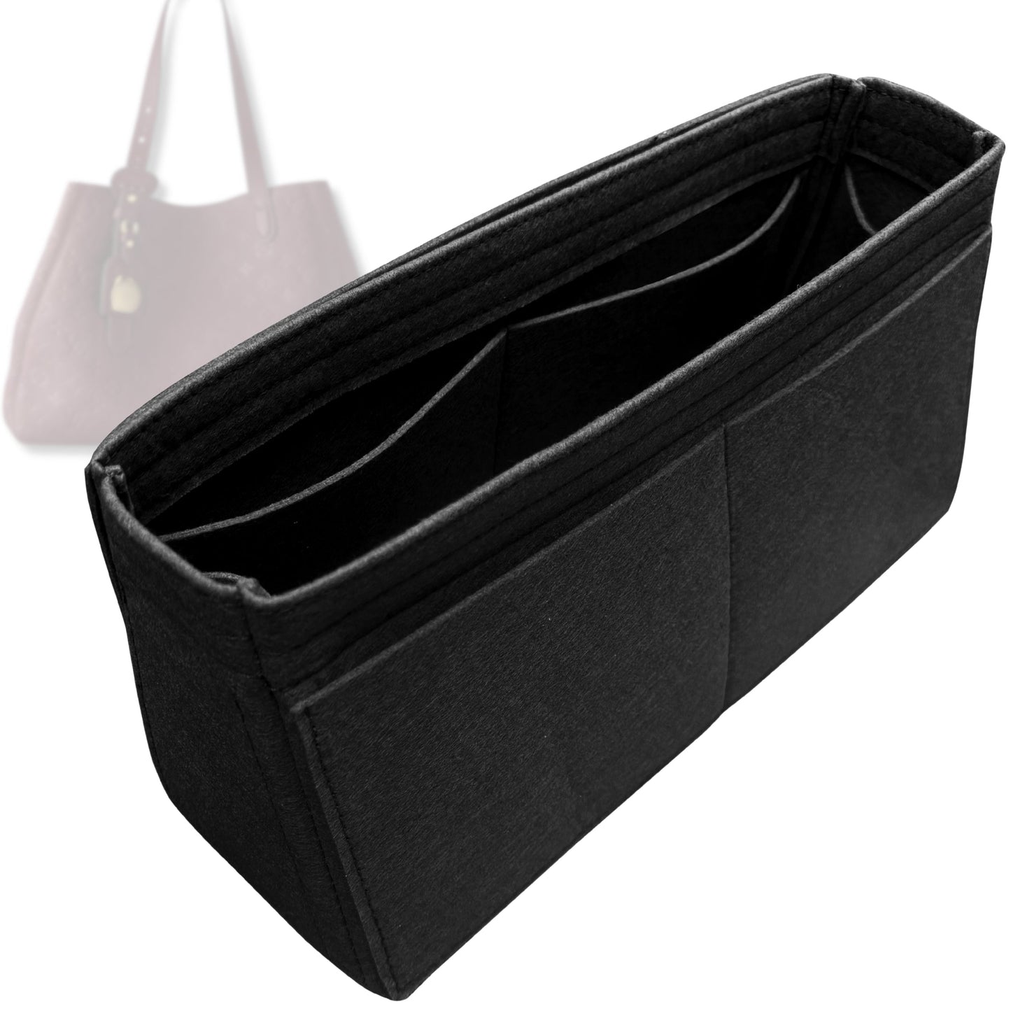 Bag Insert for (LV, All In One PM) Organizer Tote Purse Organiser Liner Shaper [Premium Felt Material]