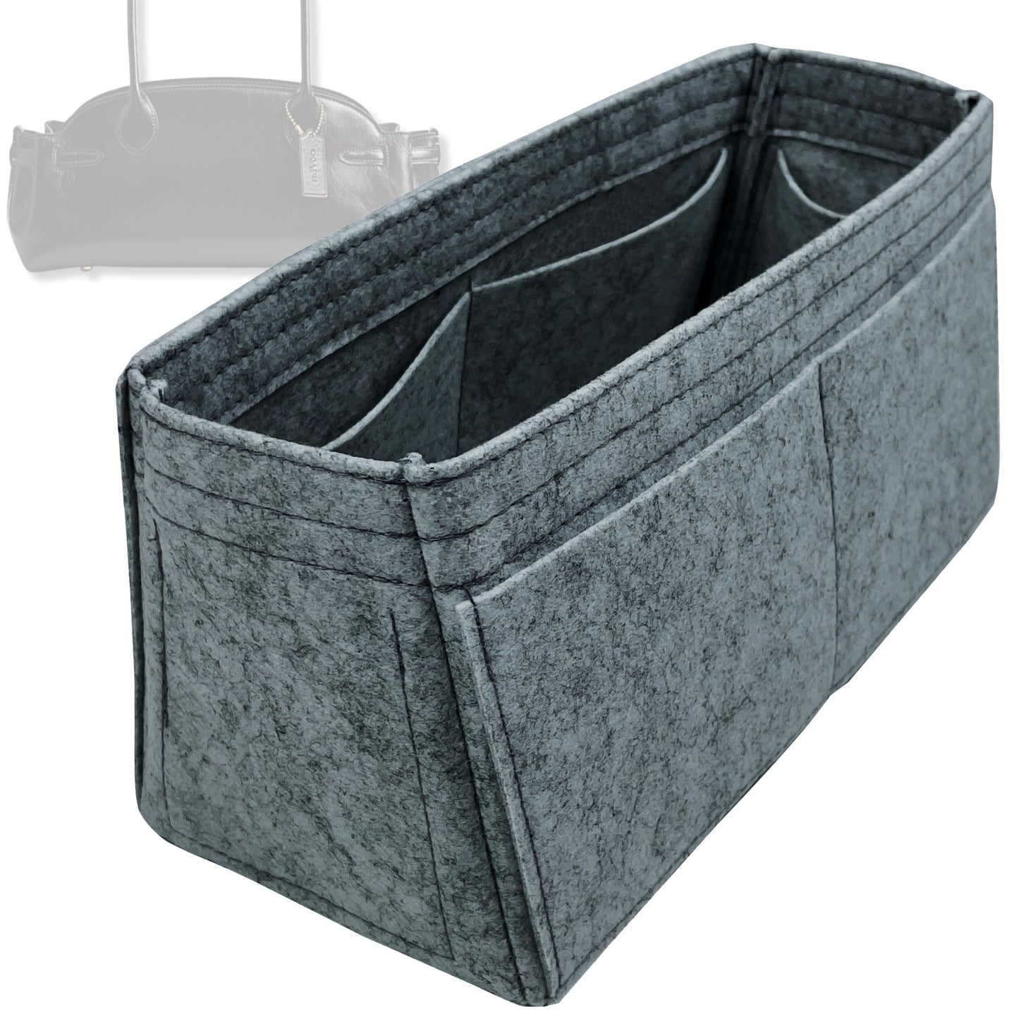 Bag Insert for (Coach, EMPIRE CARRYALL BAG 34) Organizer Tote Purse Organiser Liner Shaper [Premium Felt Material]