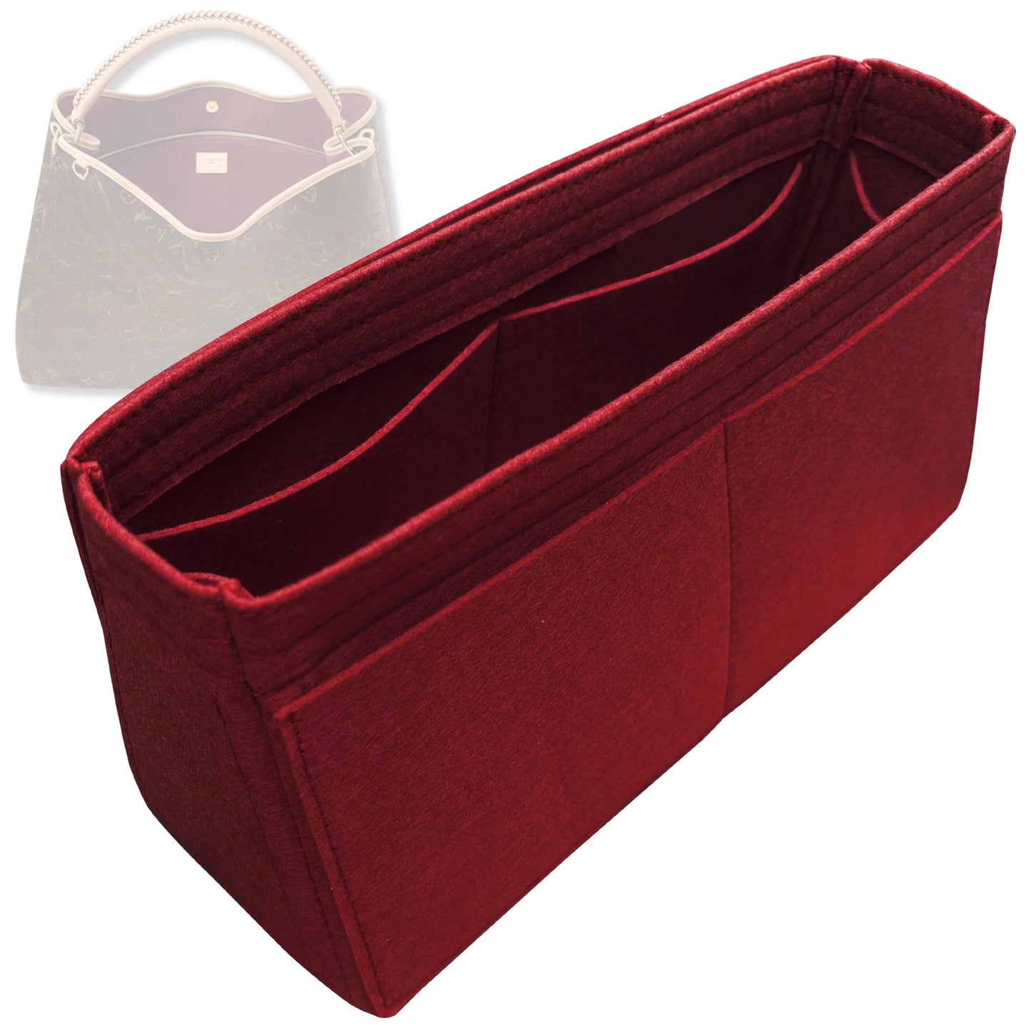 Bag Insert for (LV, Again M25877) Organizer Tote Purse Organiser Liner Shaper [Premium Felt Material]