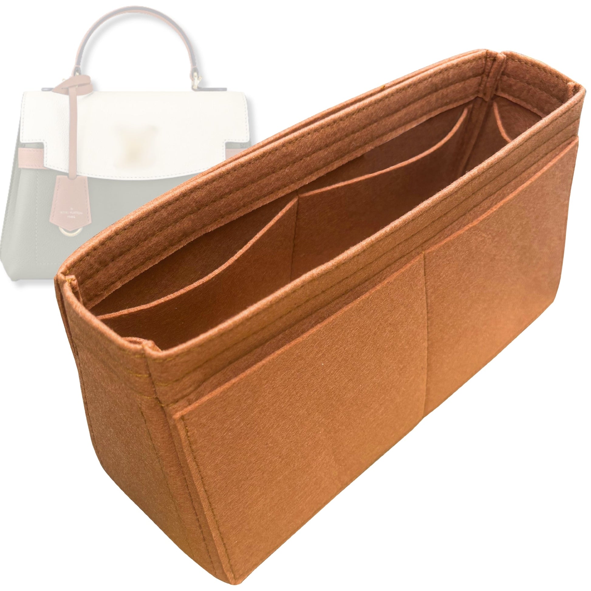Bag Insert for (LV, Lockme Ever BB) Organizer Tote Purse Organiser Liner Shaper [Premium Felt Material]