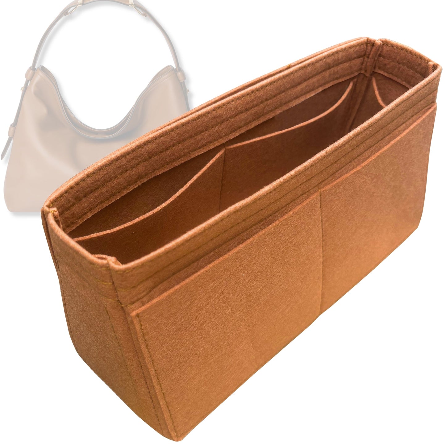 Bag Insert for (Gucci, Beatrix medium tote bag) Organizer Tote Purse Organiser Liner Shaper [Premium Felt Material]