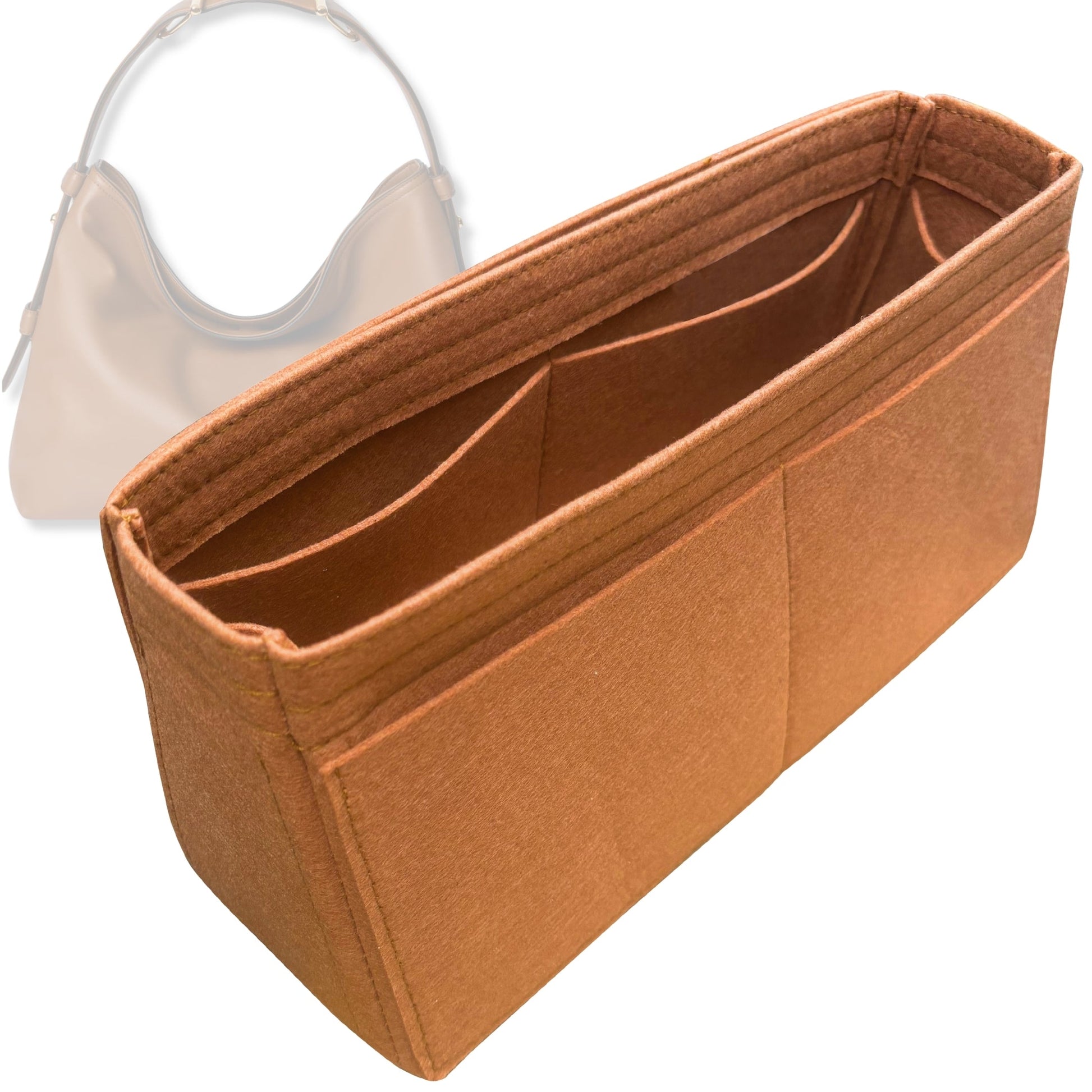 Bag Insert for (Gucci, Beatrix medium tote bag) Organizer Tote Purse Organiser Liner Shaper [Premium Felt Material]