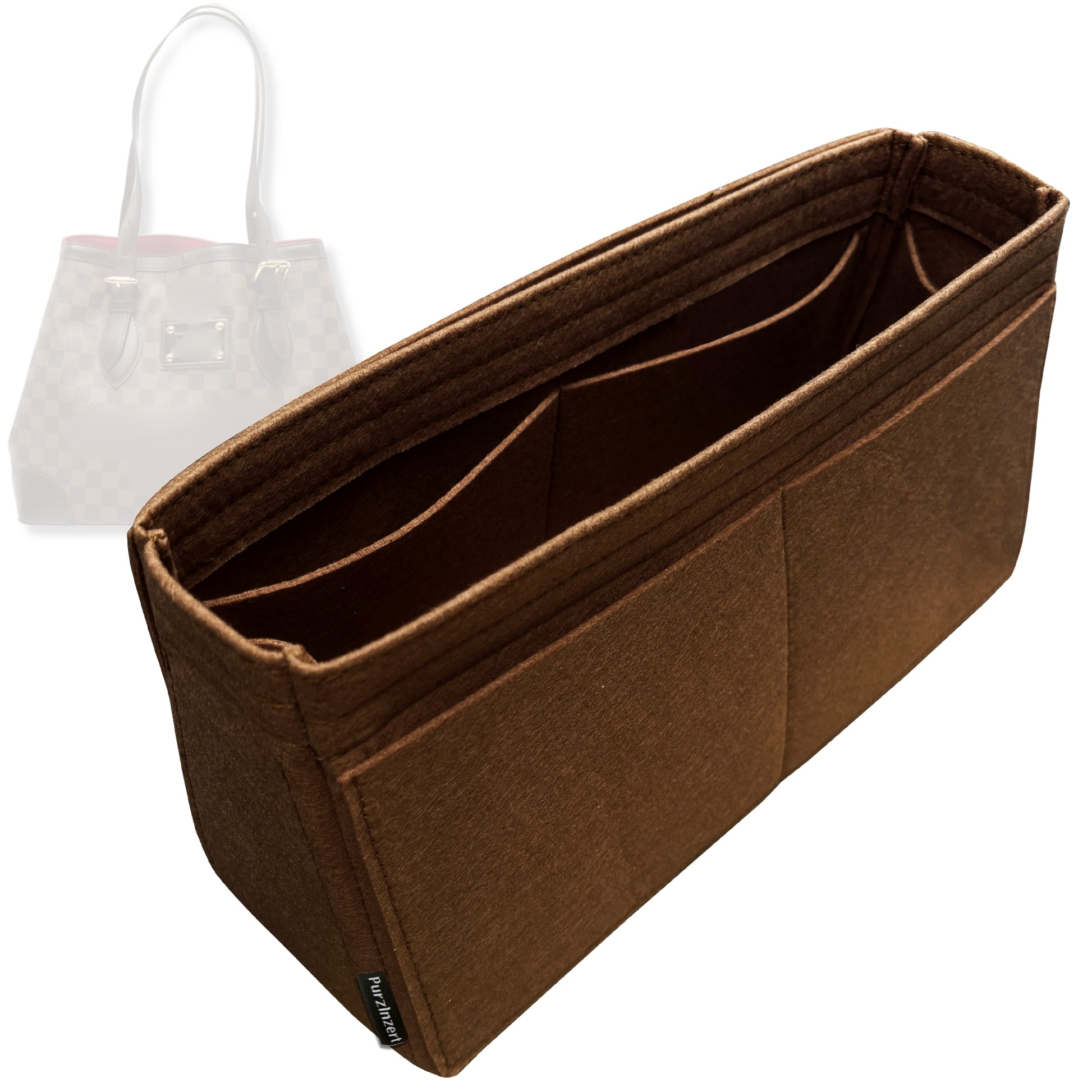 Bag Insert for (LV, Hampstead PM) Organizer Tote Purse Organiser Liner Shaper [Premium Felt Material]