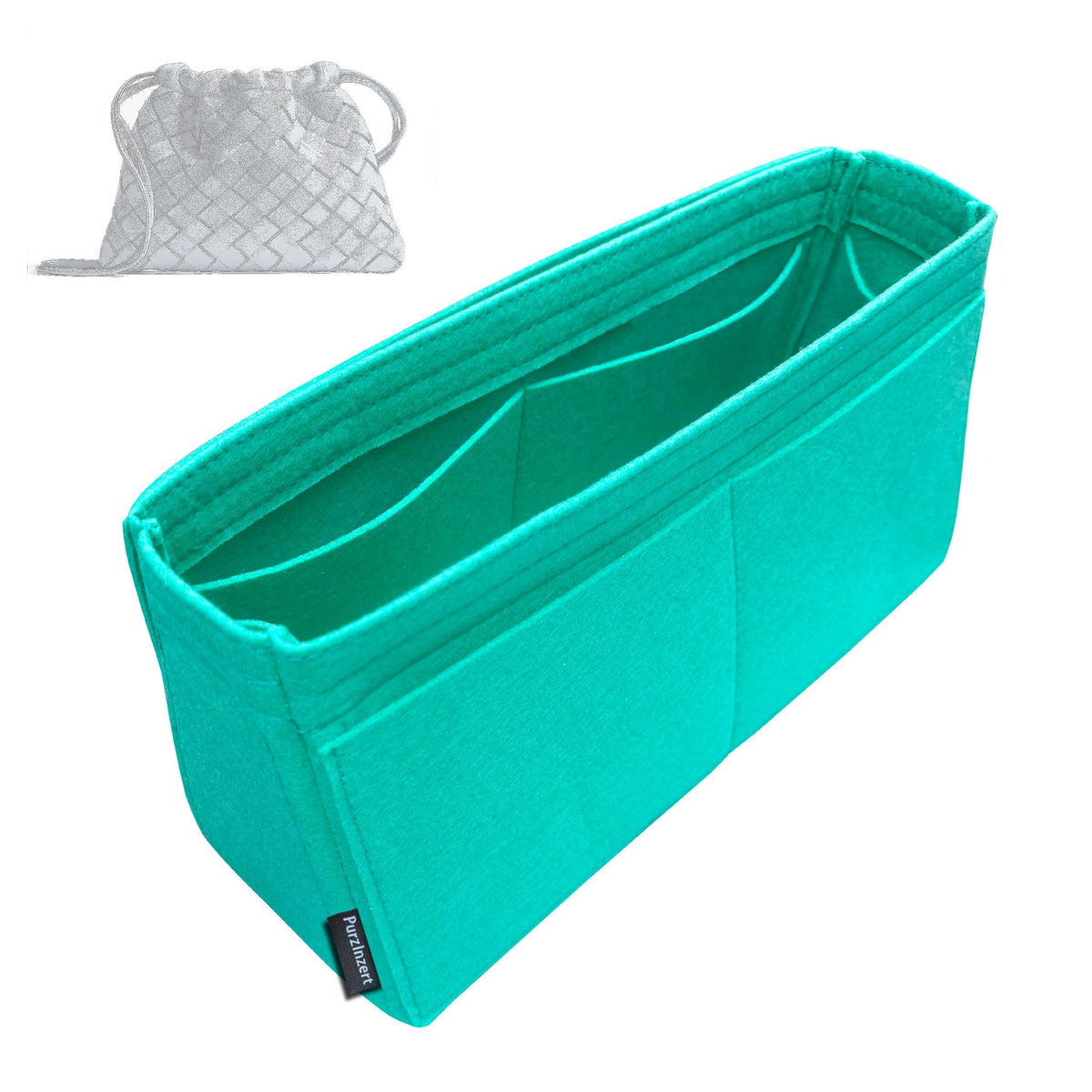 Bag Insert for (Bottega Veneta, Dustbag Small) Organizer Tote Purse Organiser Liner Shaper [Premium Felt Material]