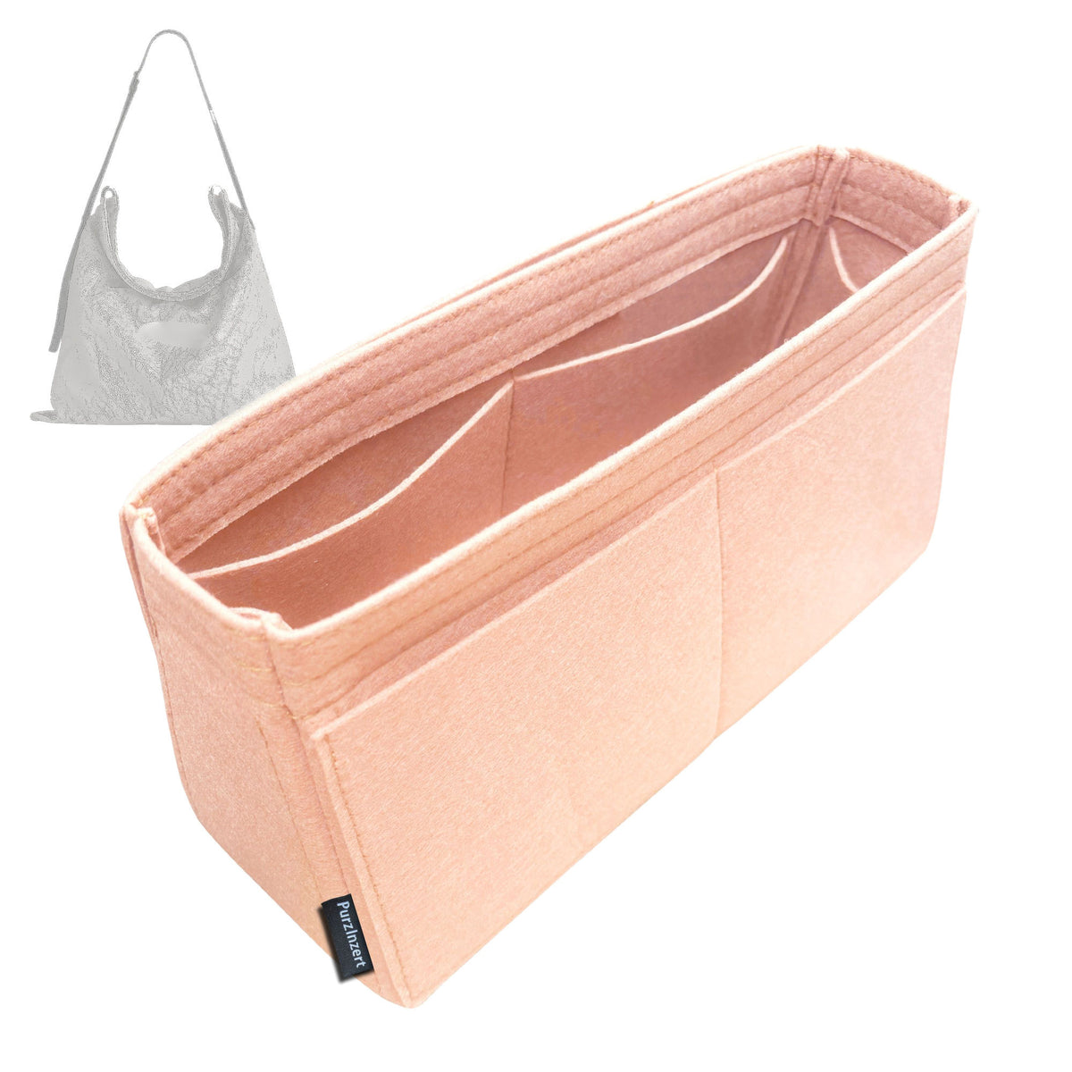Bag Insert for (Balenciaga, Men's Shopper Dust Bag Crossbody Pouch Large) Organizer Tote Purse Organiser Liner Shaper [Premium Felt Material]