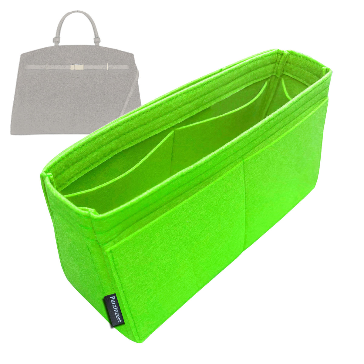 Bag Insert for (DeMellier, The Hudson) Organizer Tote Purse Organiser Liner Shaper [Premium Felt Material]