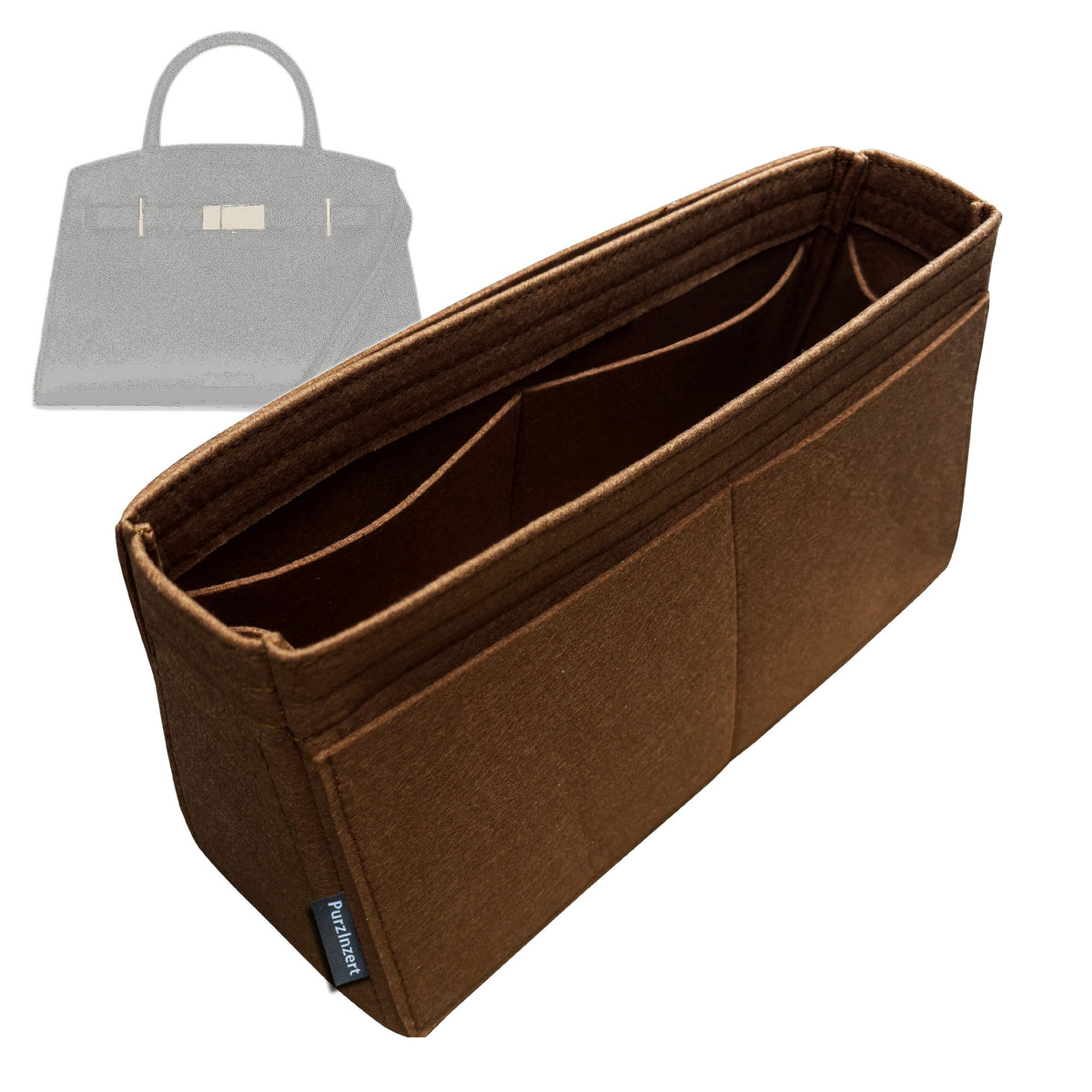 Bag Insert for (DeMellier, The Small Hudson) Organizer Tote Purse Organiser Liner Shaper [Premium Felt Material]