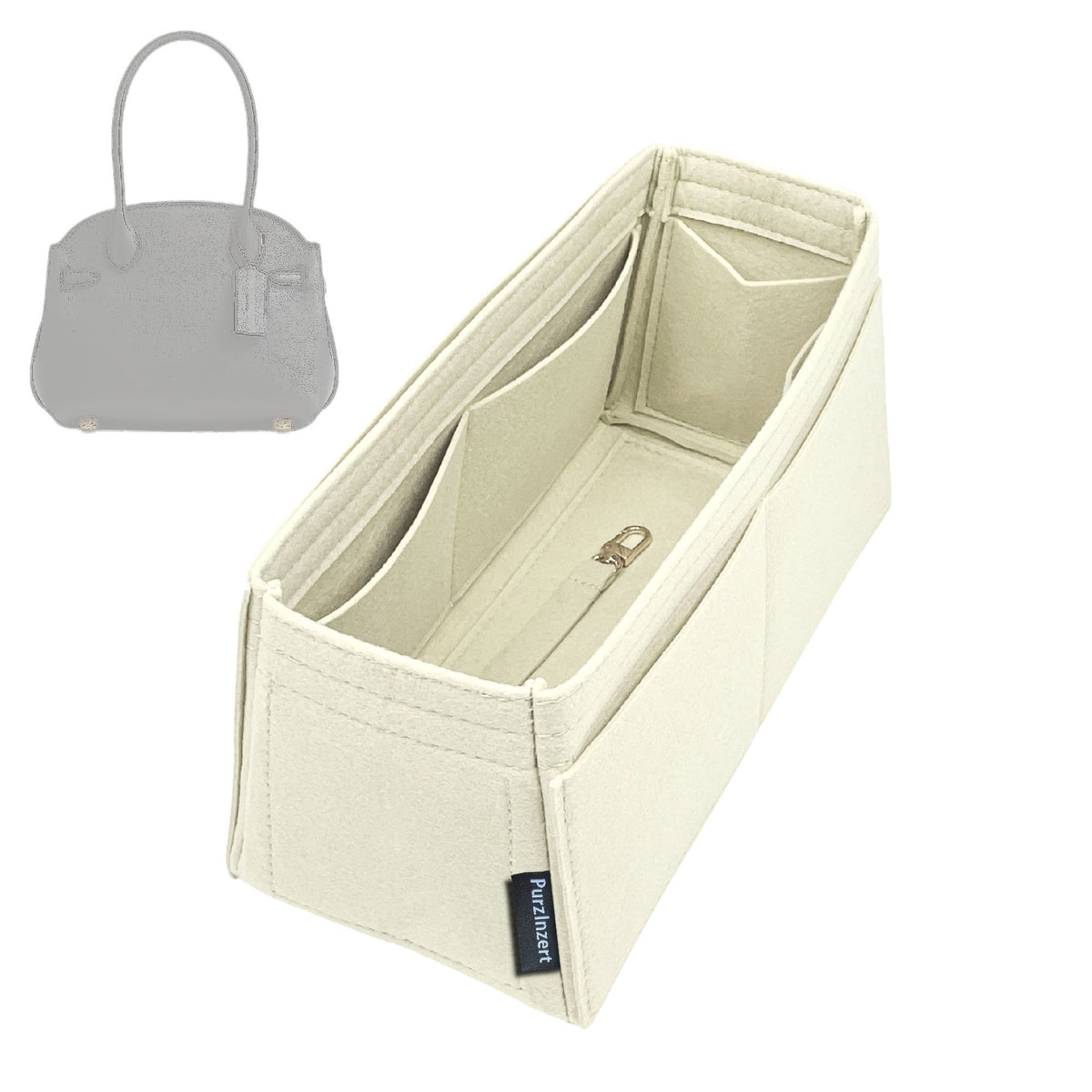 Bag Insert for (Coach, Soft Empire Carryall 21) Organizer Tote Purse Organiser Liner Shaper [Premium Felt Material]