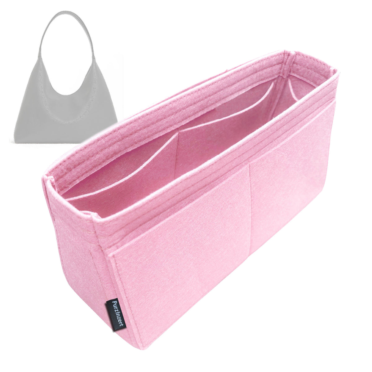 Bag Insert for (Mansur Gavriel, Maxi Candy Hobo) Organizer Tote Purse Organiser Liner Shaper [Premium Felt Material]
