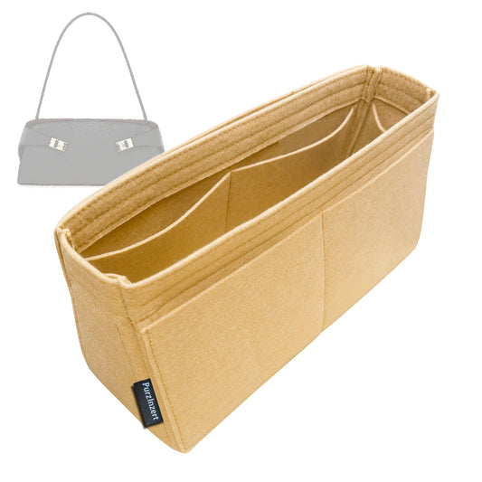 Bag Insert for (Ferragamo, Hug East-West shoulder bag) Organizer Tote Purse Organiser Liner Shaper [Premium Felt Material]