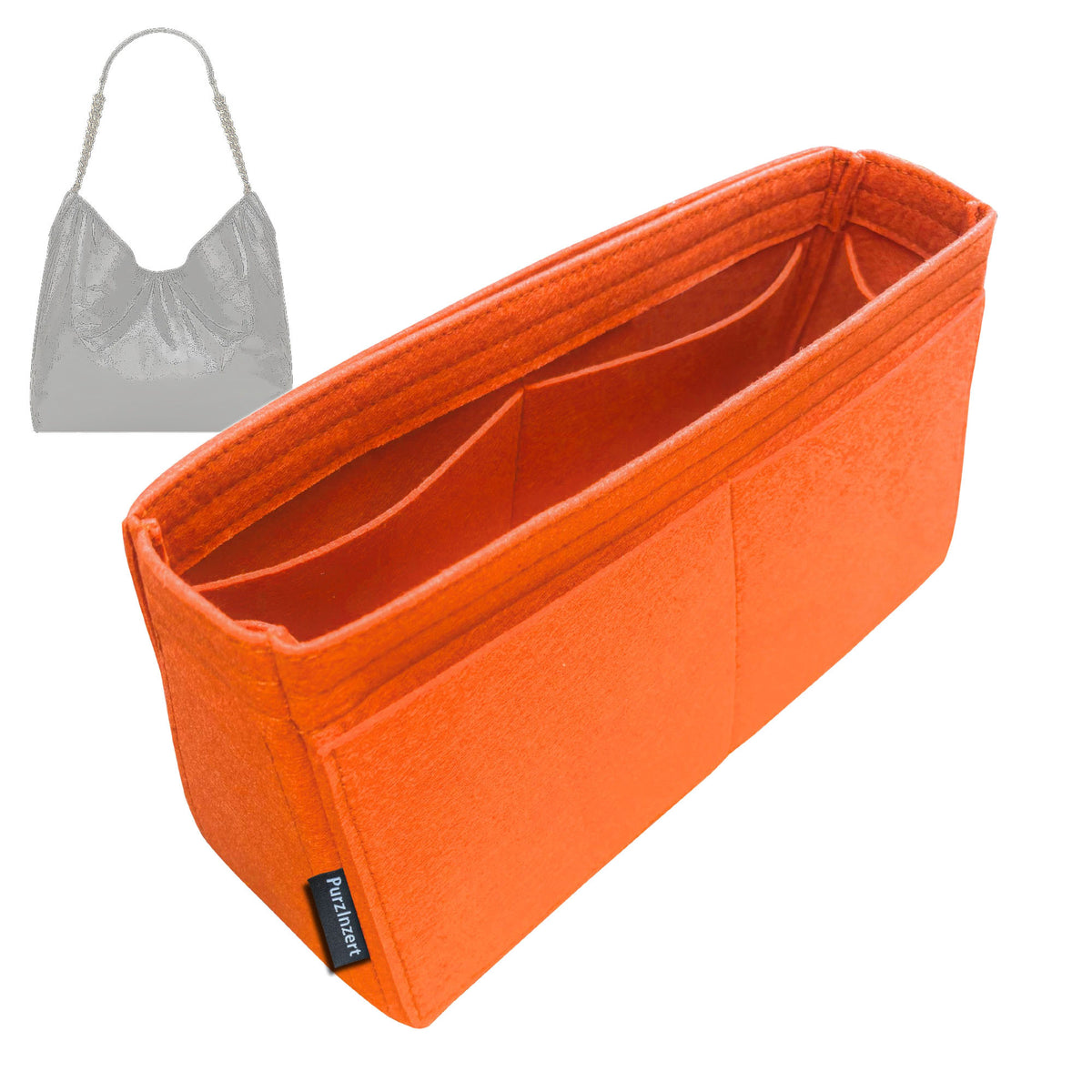 Bag Insert for (Saint Laurent (YSL), HORTENSE Small Hobo) Organizer Tote Purse Organiser Liner Shaper [Premium Felt Material]