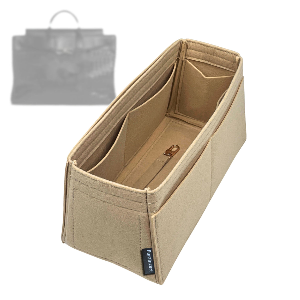 Bag Insert for (Bottega Veneta, Large Andiamo Voyager) Organizer Tote Purse Organiser Liner Shaper [Premium Felt Material]