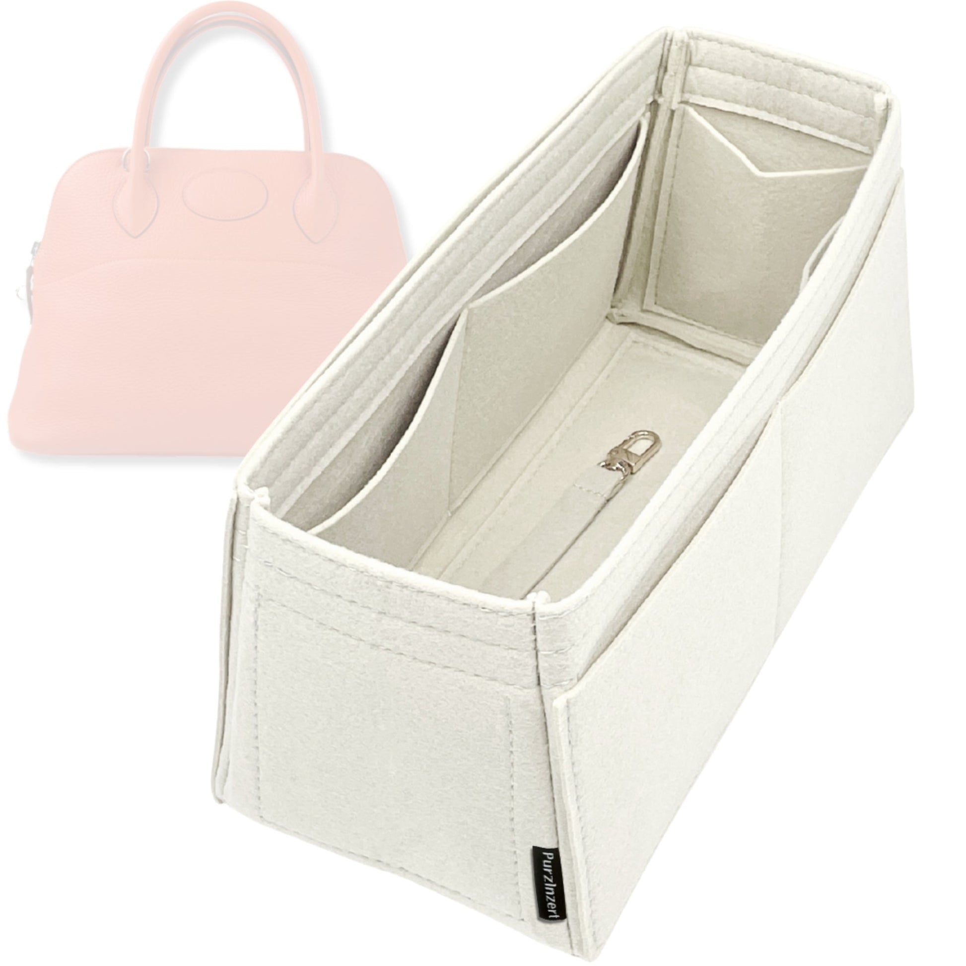 Bag Insert for (Hermes, Bolide 35) Organizer Tote Purse Organiser Liner Shaper [Premium Felt Material]