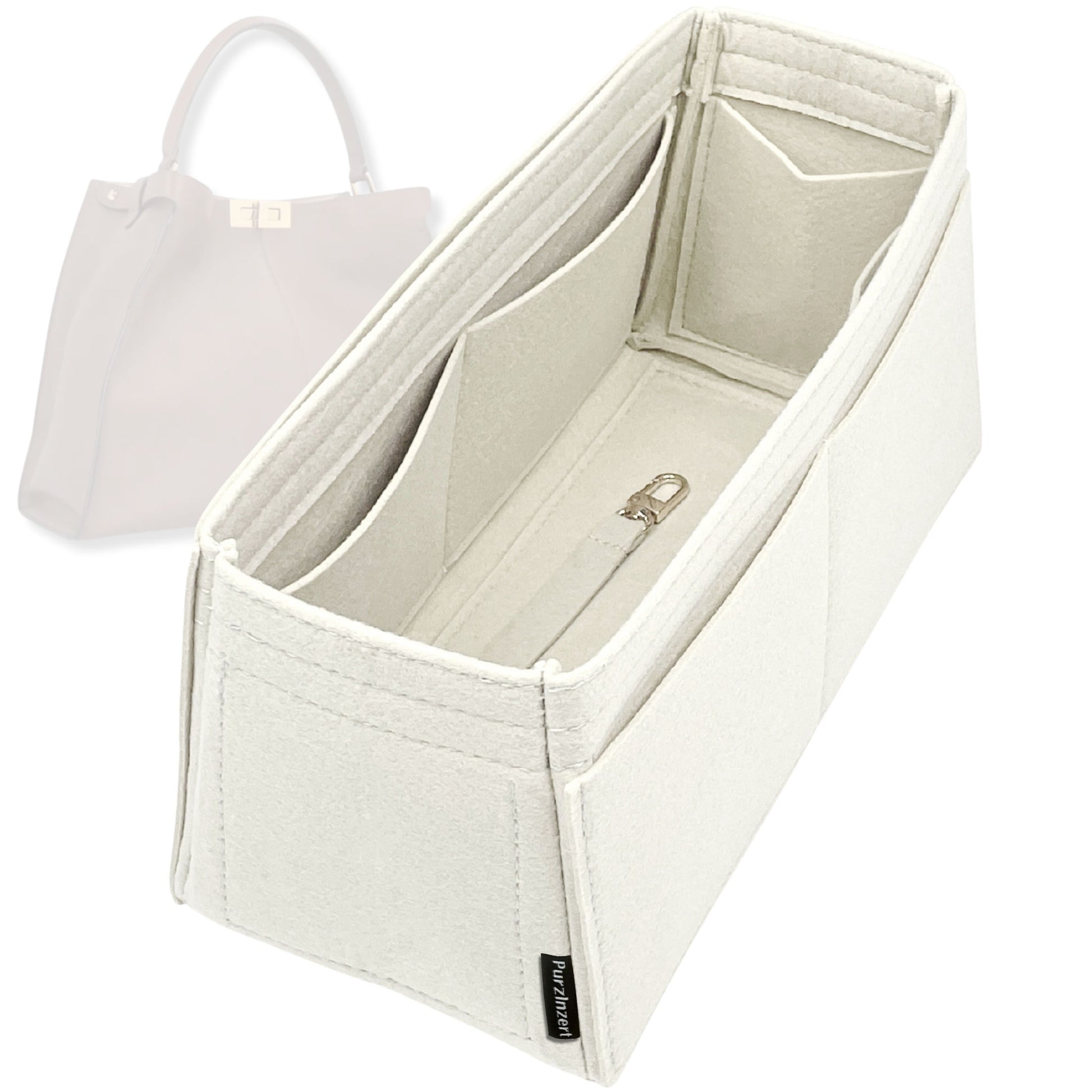 Bag Insert for (Fendi, Peekaboo X-Lite Large) Organizer Tote Purse Organiser Liner Shaper [Premium Felt Material]