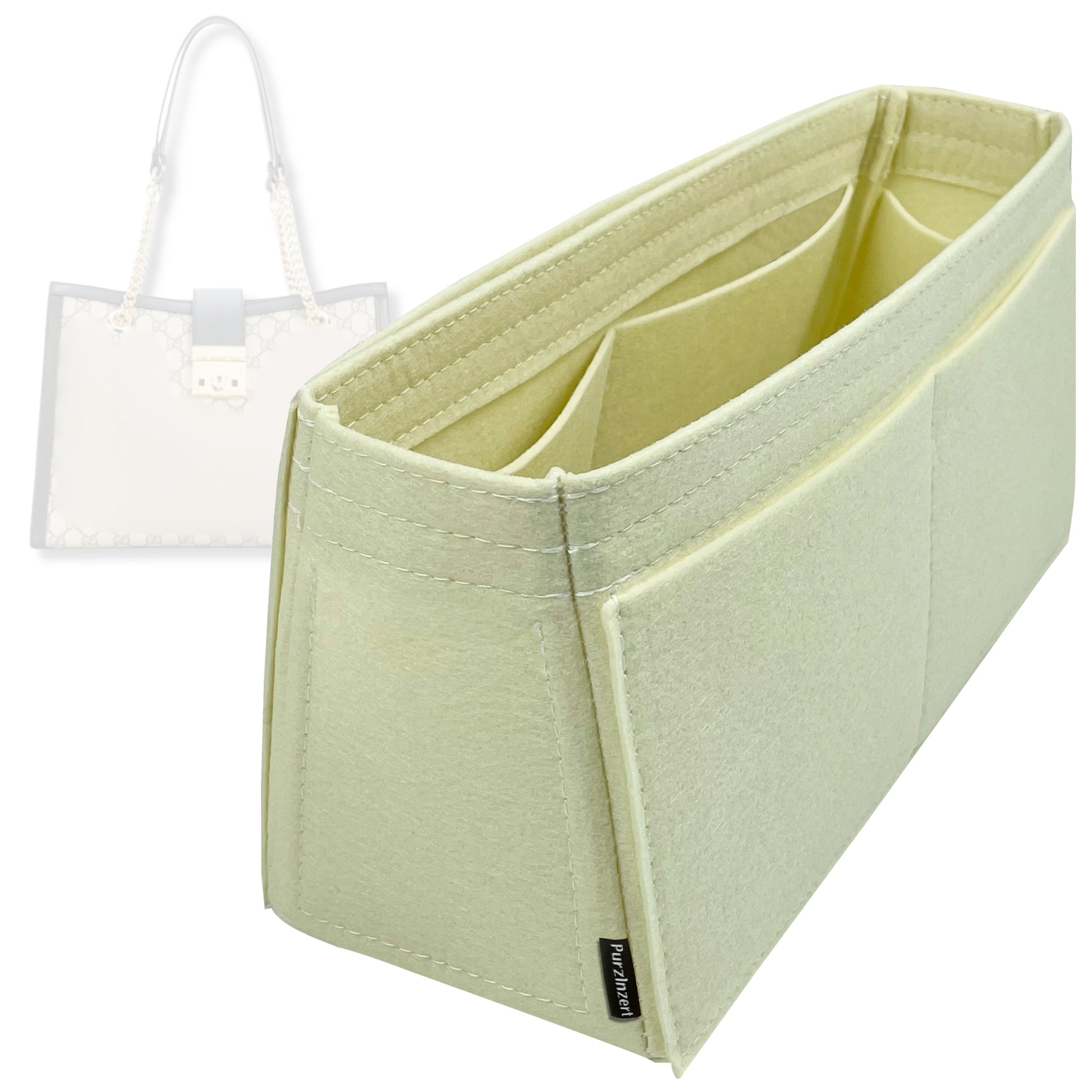 Bag Insert for (Gucci, Padlock GG Small) Organizer Tote Purse Organiser Liner Shaper [Premium Felt Material]