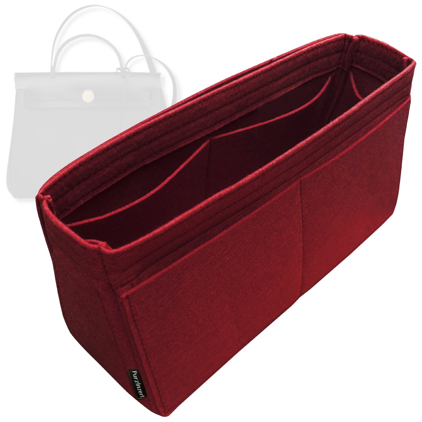 Bag Insert for (Hermes, Herbag Zip 39) Organizer Tote Purse Organiser Liner Shaper [Premium Felt Material]